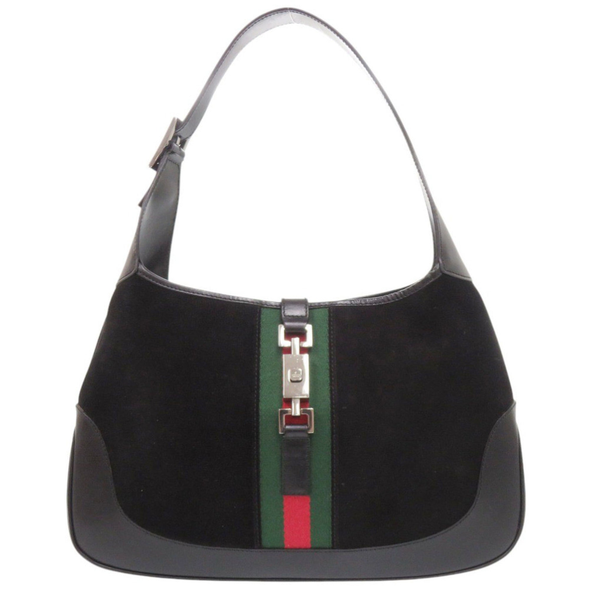 Gucci Black Suede Leather Handbag (Pre-Owned)
