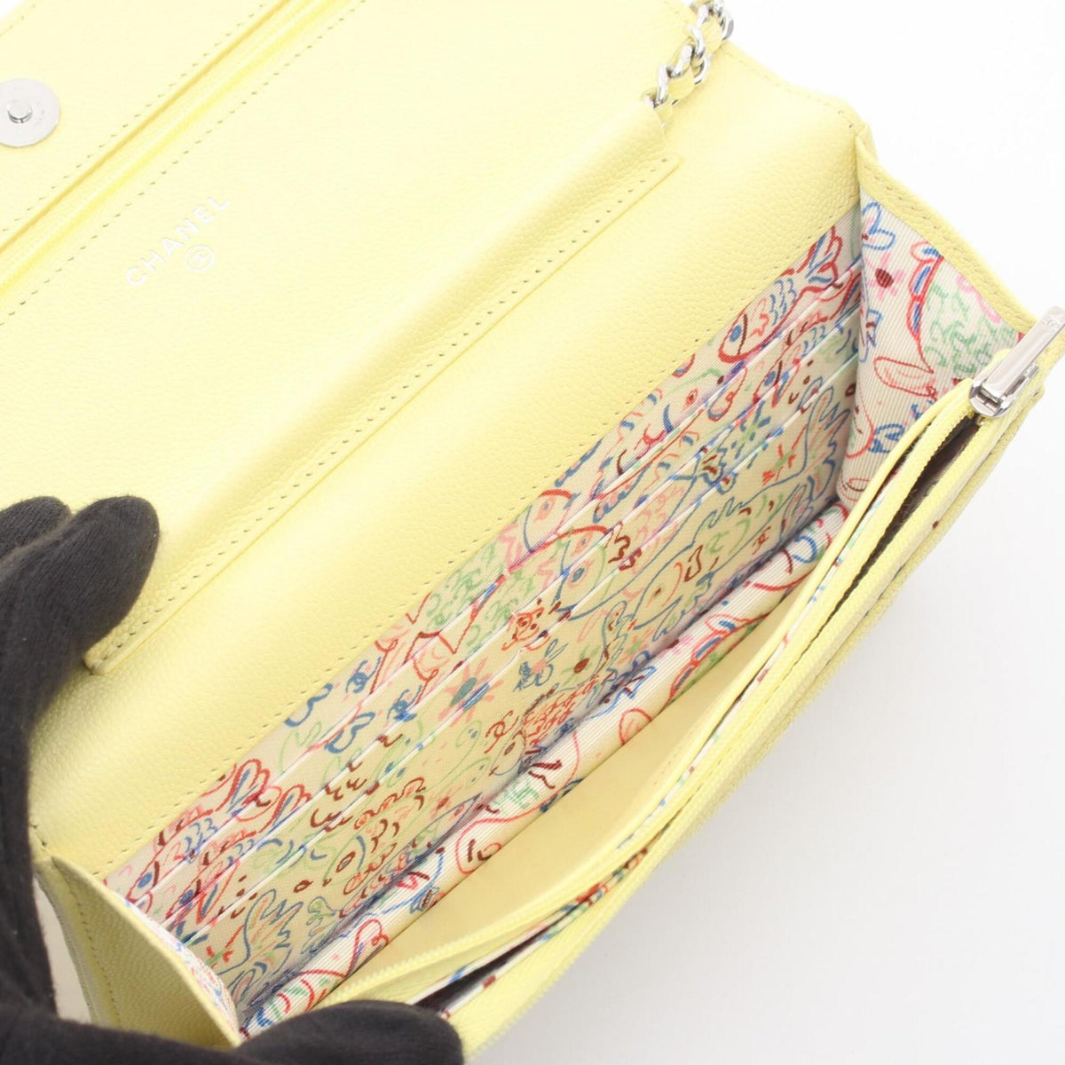Chanel Yellow Grained Calfskin Handbag Shoulder Bag (Pre-Owned)