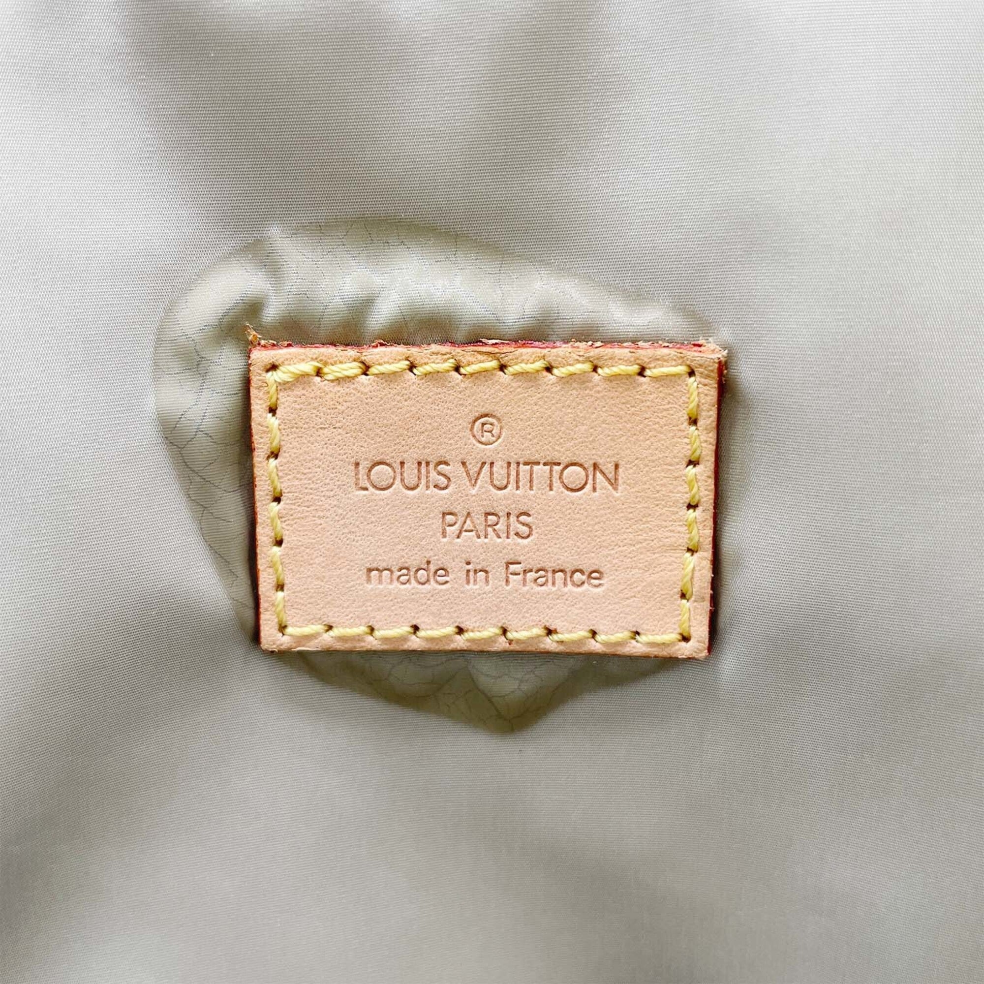 Louis Vuitton Beige Brown Canvas Leather Shoulder Bag (Pre-Owned)