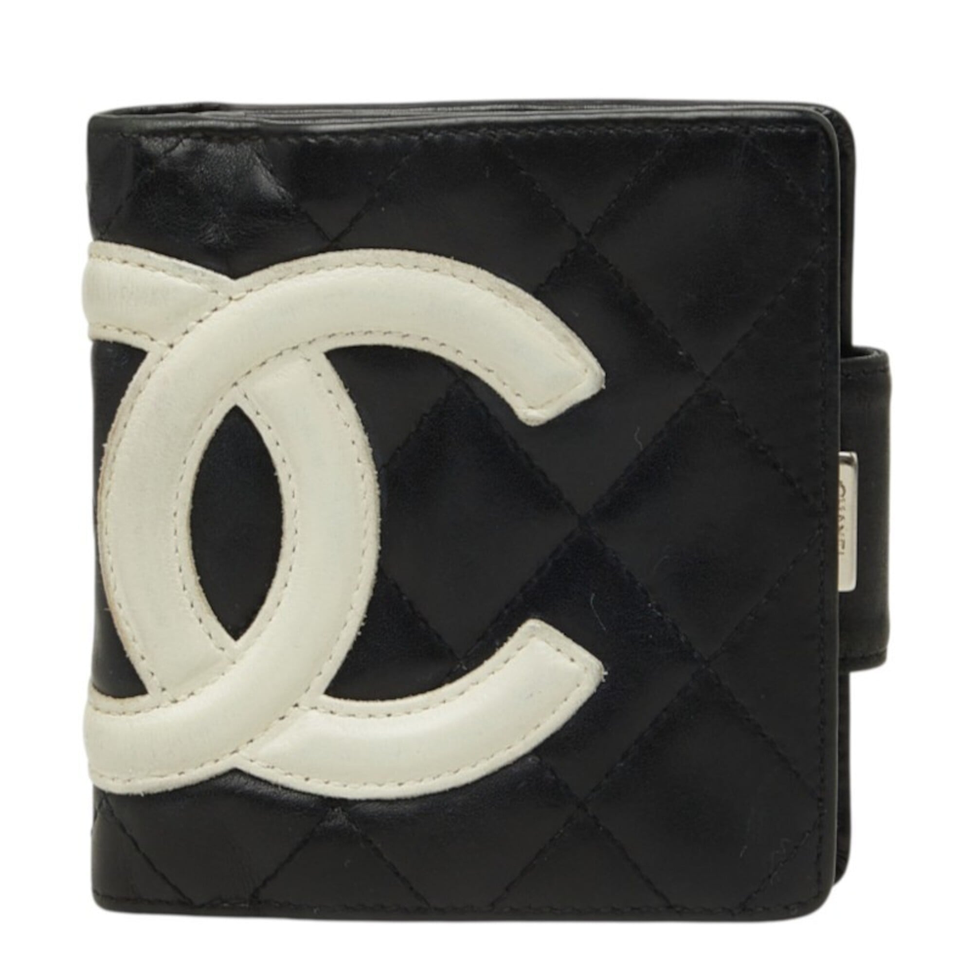 Chanel Black Pink Leather Wallet (Bi-Fold) (Pre-Owned)
