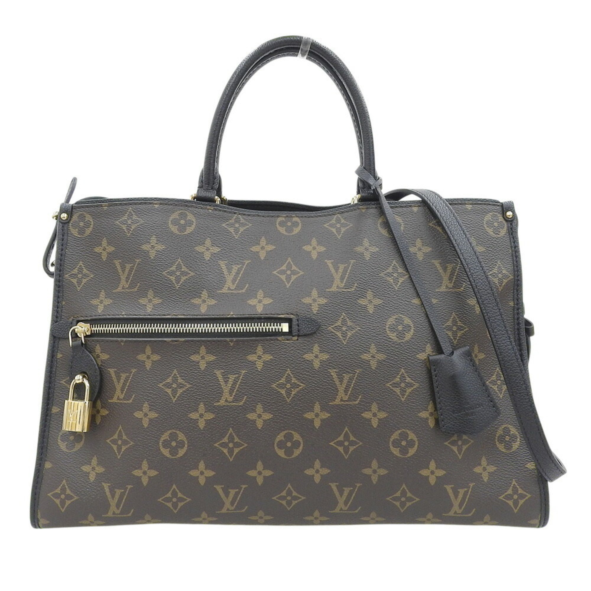 Louis Vuitton Black Noir Pvc Leather Tote Bag (Pre-Owned)