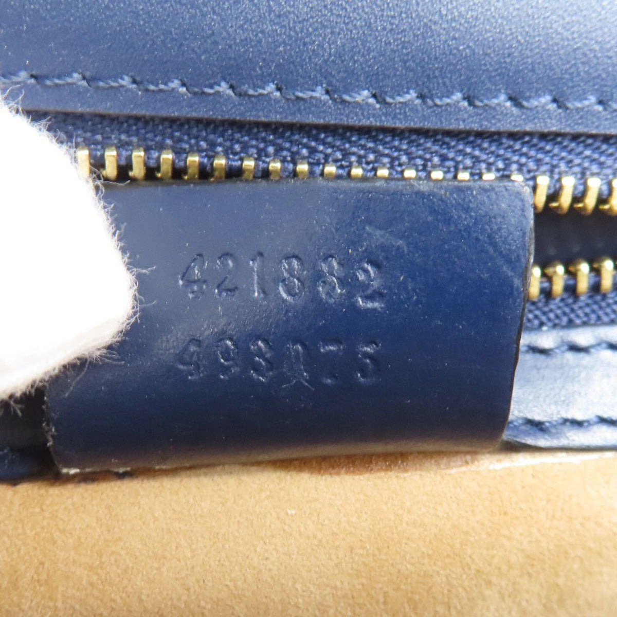 Gucci Navy Leather Shoulder Bag (Pre-Owned)