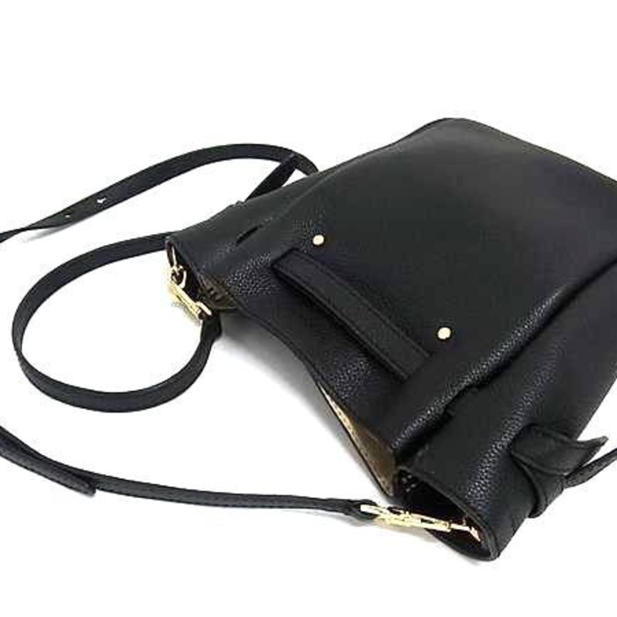 Tory Burch Black Leather Handbag Shoulder Bag Tote Bag (Pre-Owned)