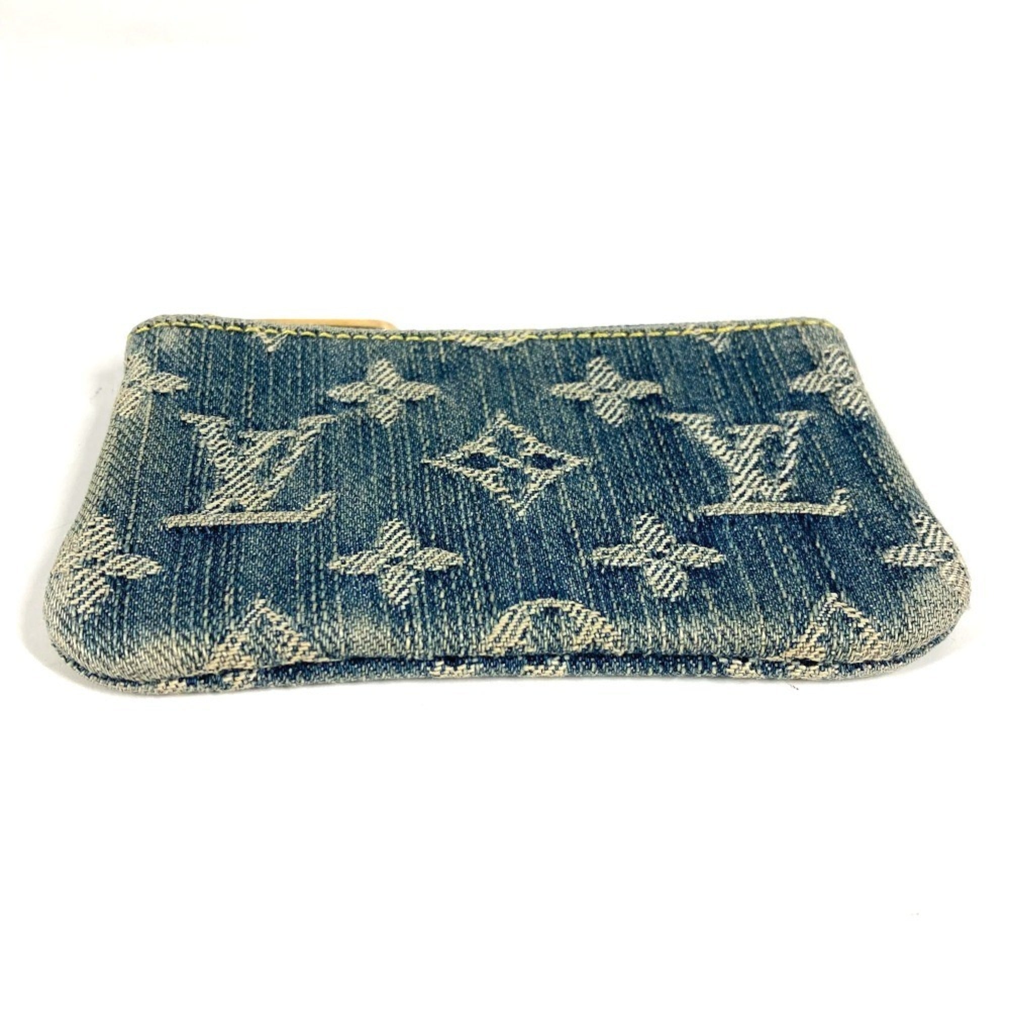 Louis Vuitton Blue Monogram Denim Coin Purse/Coin Case (Pre-Owned)
