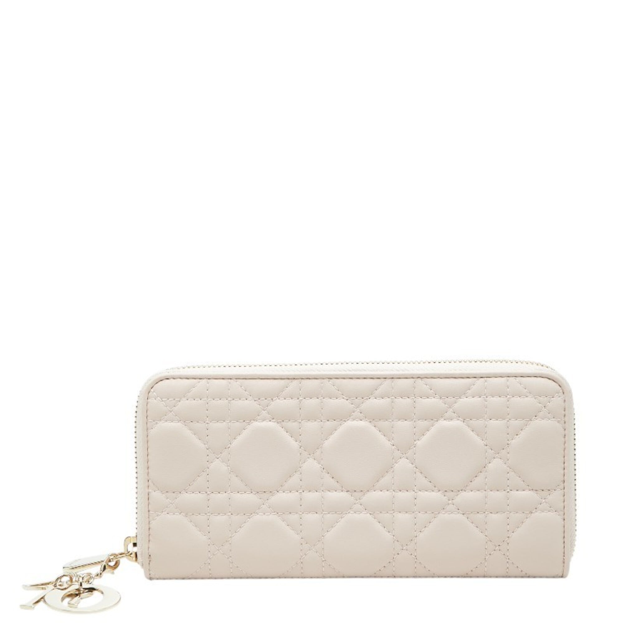 Christian Dior Pink Leather Long Bill Wallet (Bi-Fold) (Pre-Owned)