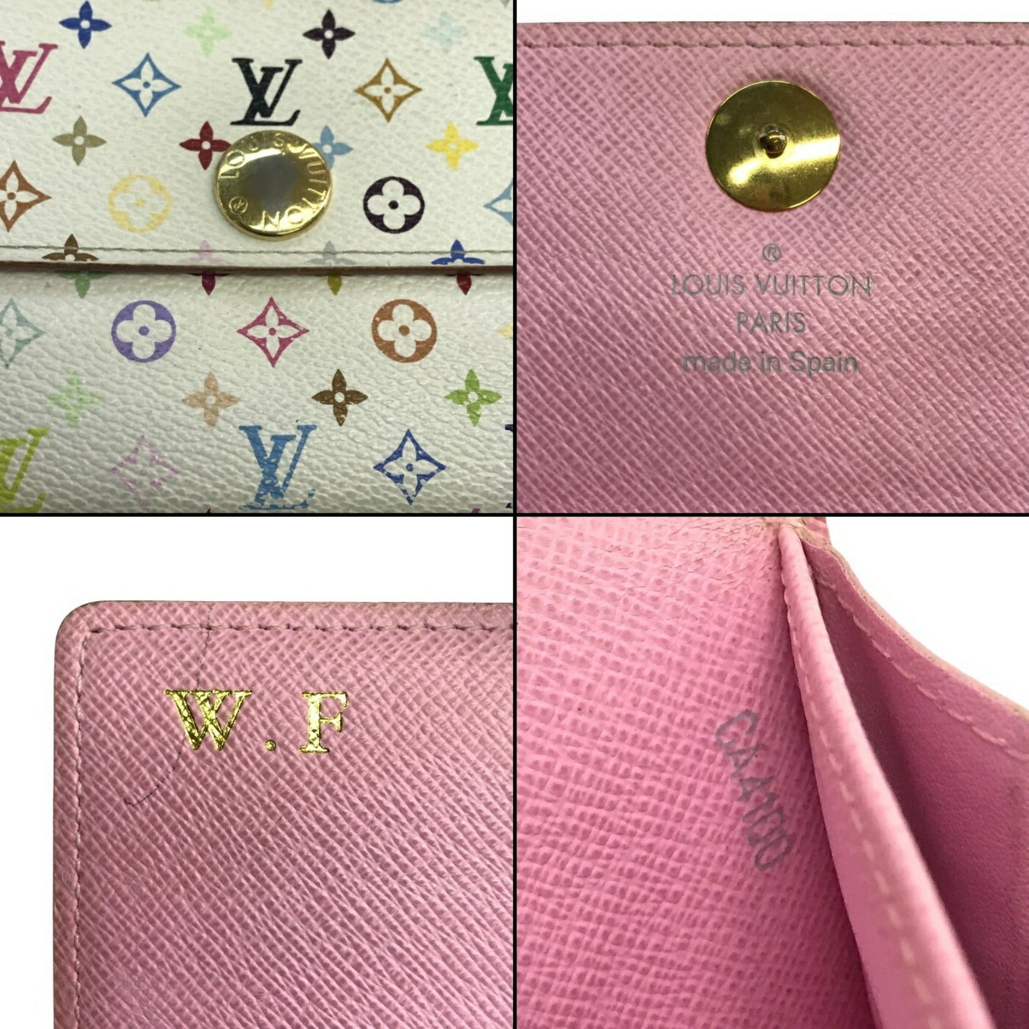 Louis Vuitton Blanc Monogram Multi-Color White Monogram Multicolore Long Wallet (Bi-Fold) (Pre-Owned)