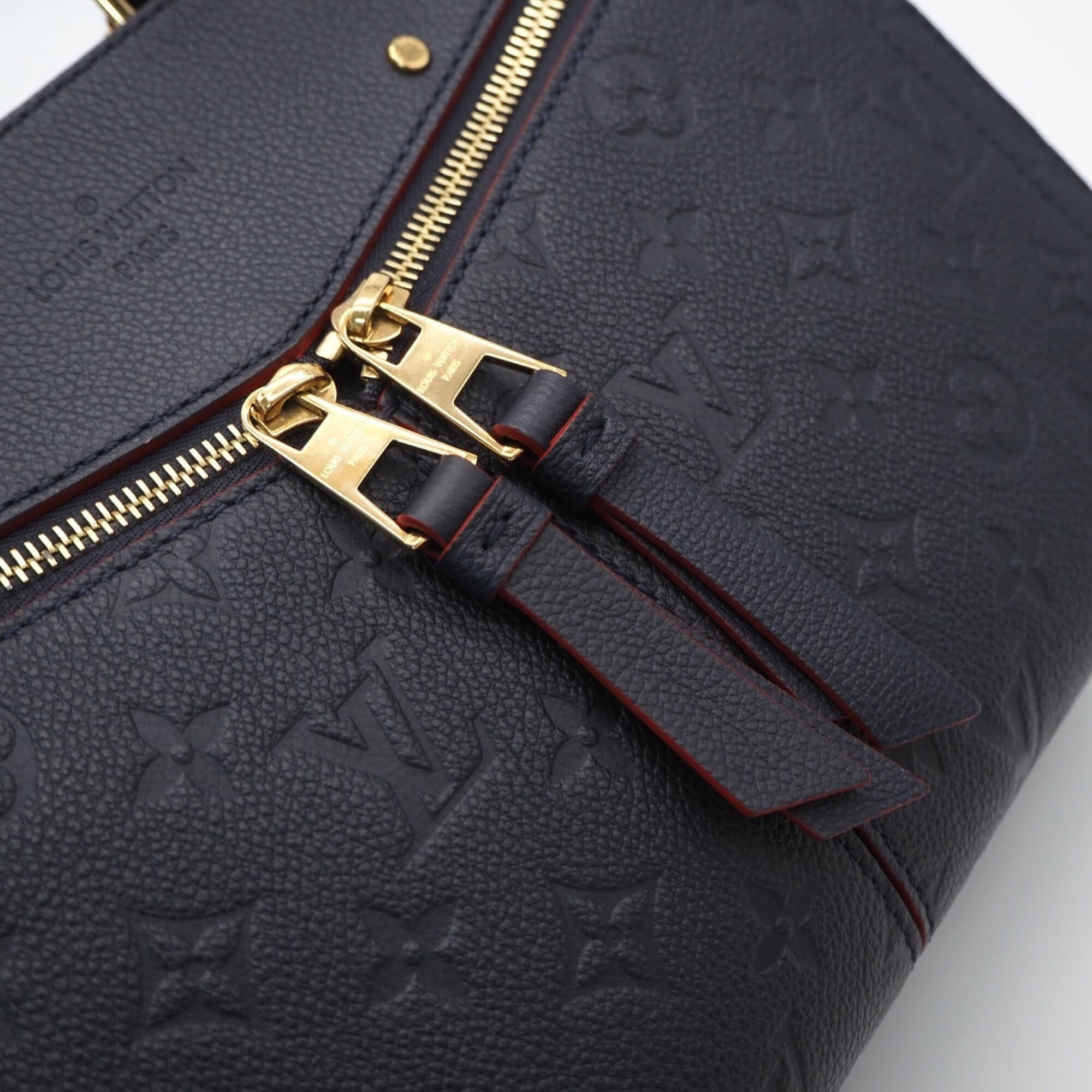 Louis Vuitton Monogram Empreinte Marine Rouge Monogram Navy Red Color Monogram Empreinte Handbag (Pre-Owned)