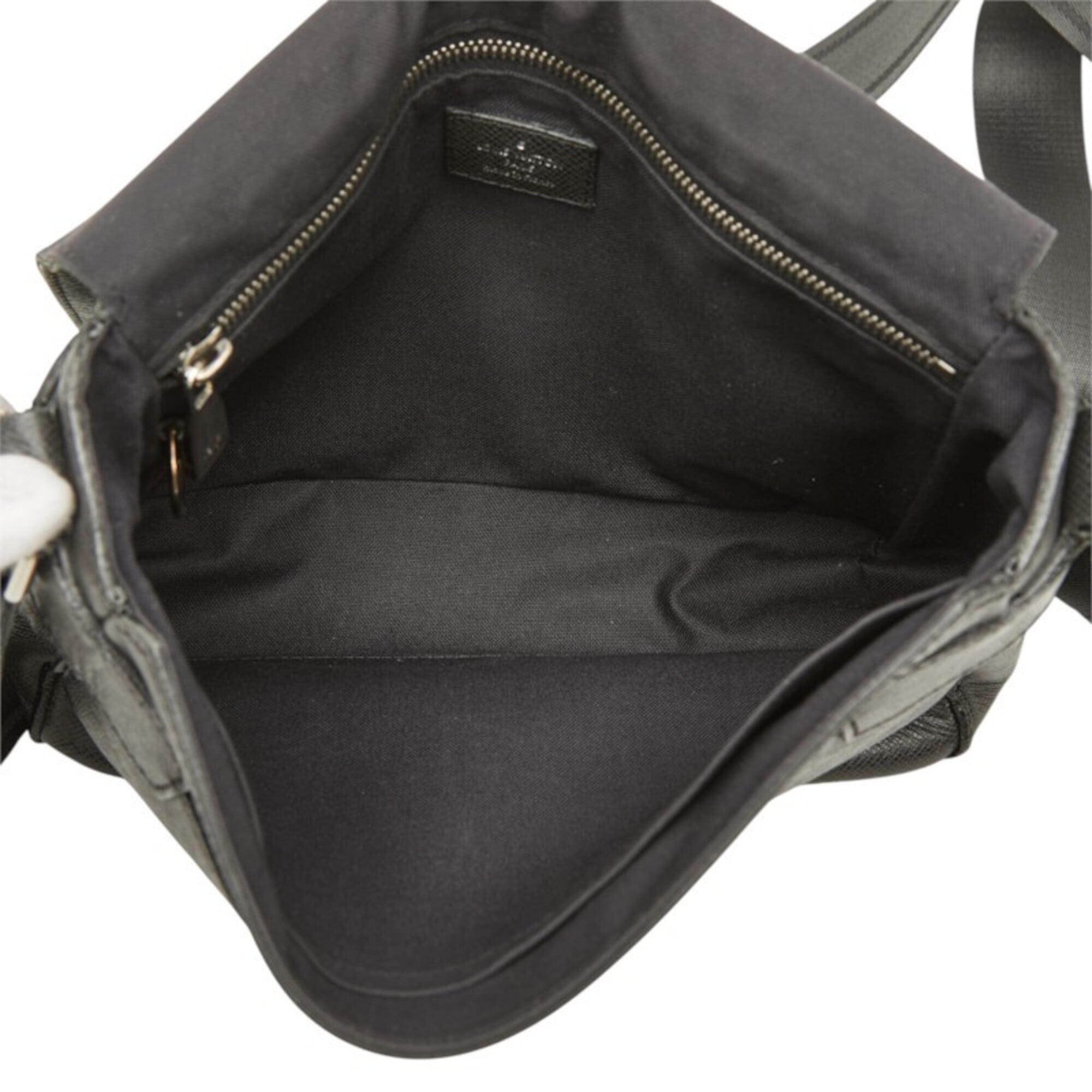 Louis Vuitton Ardoise Black Leather Shoulder Bag (Pre-Owned)