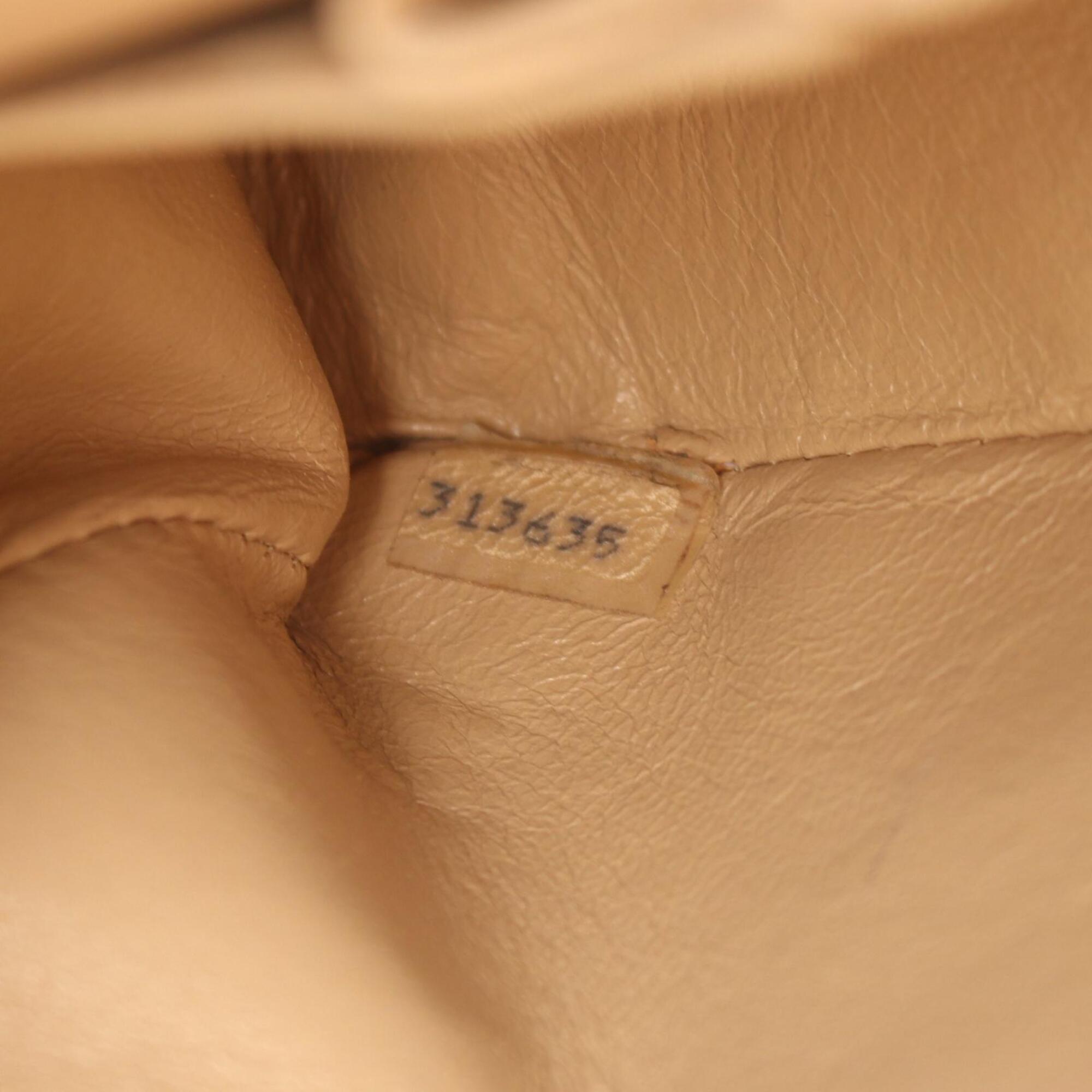 Chanel Beige Leather Handbag Shoulder Bag (Pre-Owned)