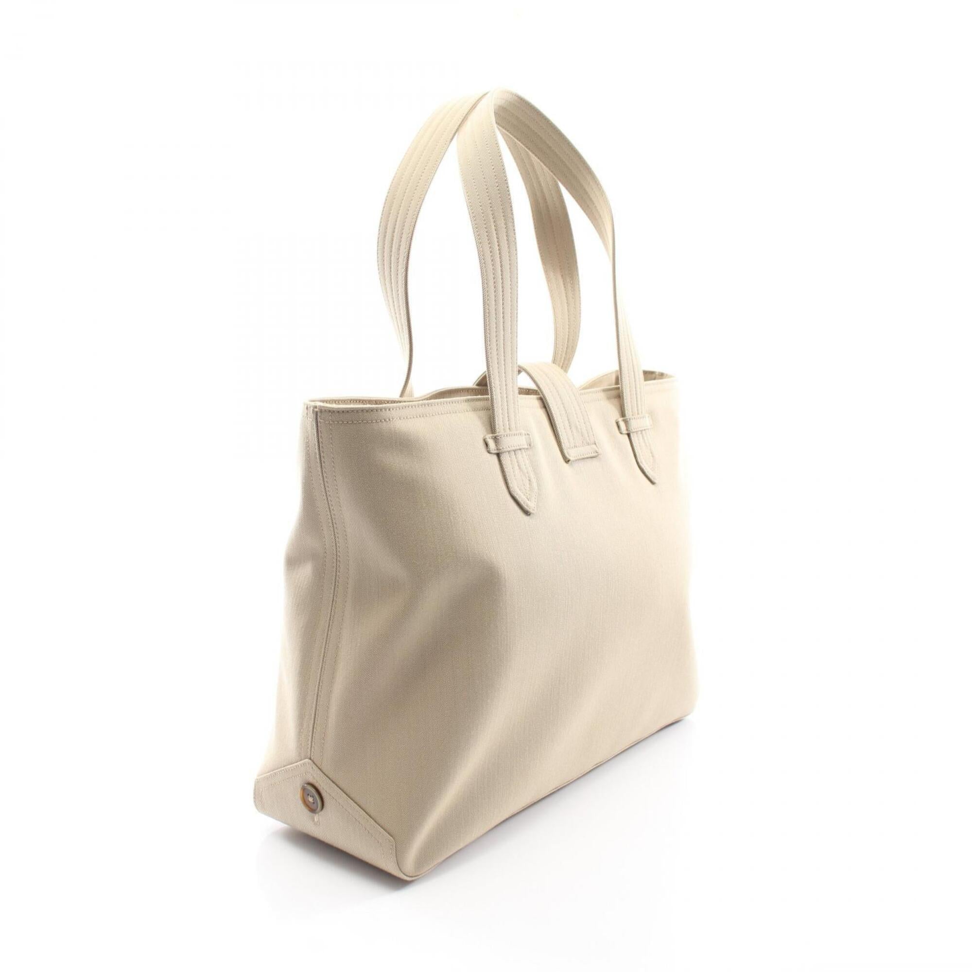 Salvatore Ferragamo Beige Canvas Handbag Tote Bag (Pre-Owned)