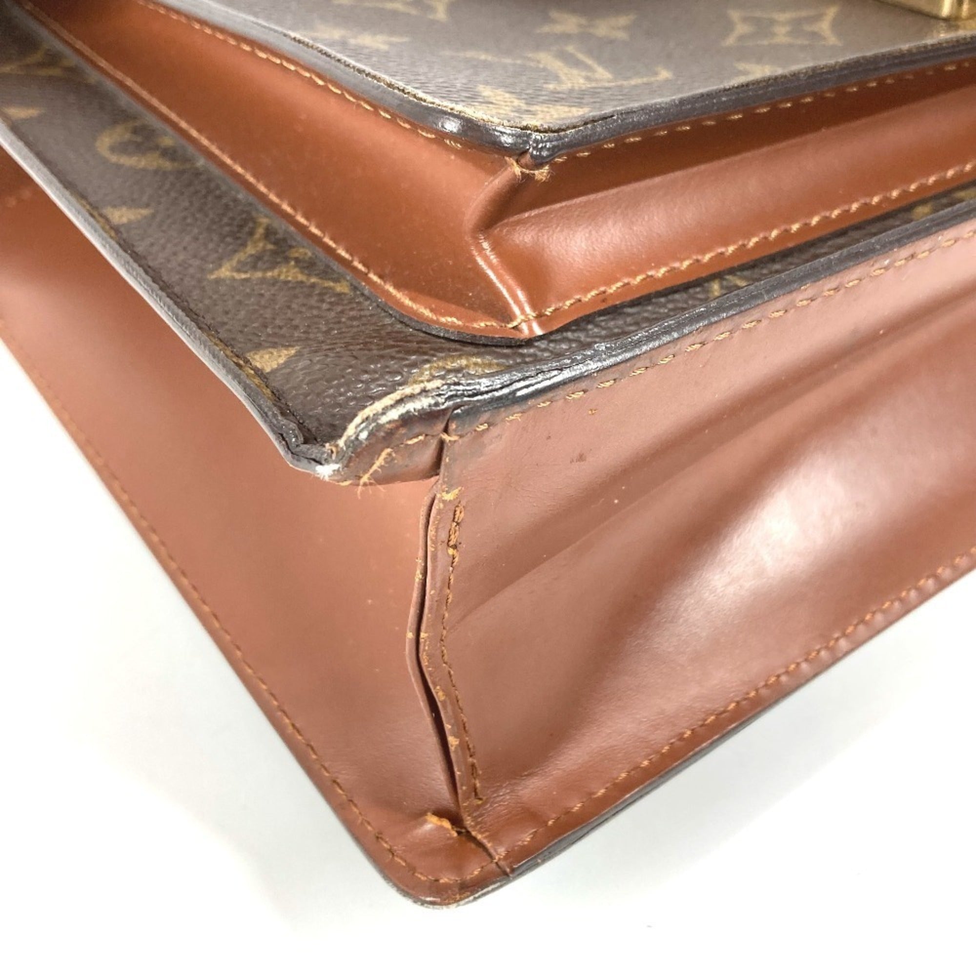 Louis Vuitton Brown Monogram Canvas Handbag (Pre-Owned)