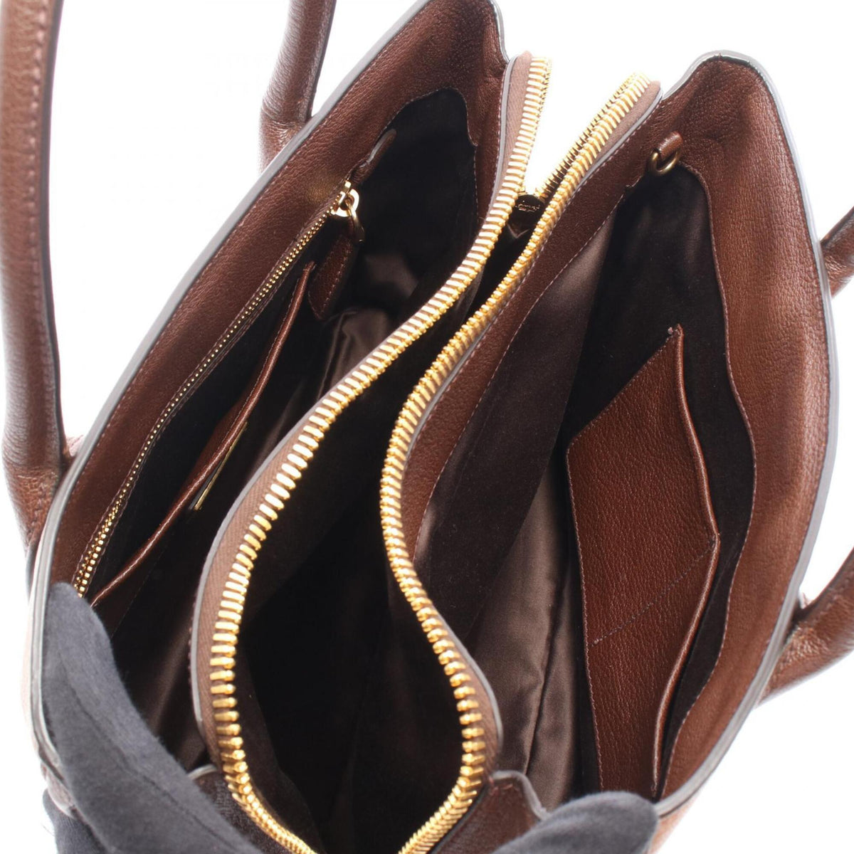 Miu Miu Brown Leather Handbag Tote Bag (Pre-Owned)