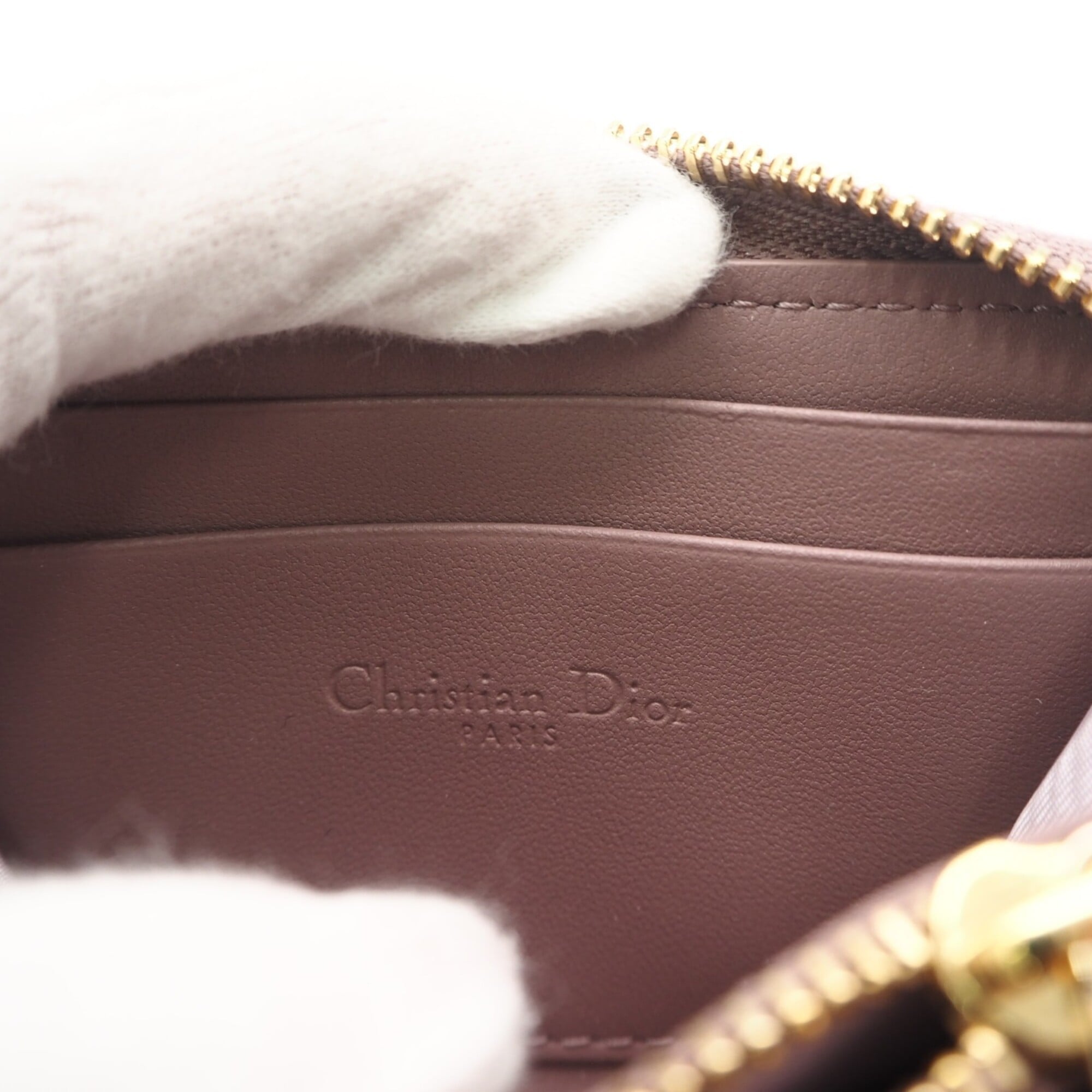 Christian Dior Purple Leather Coin Purse/Coin Case (Pre-Owned)