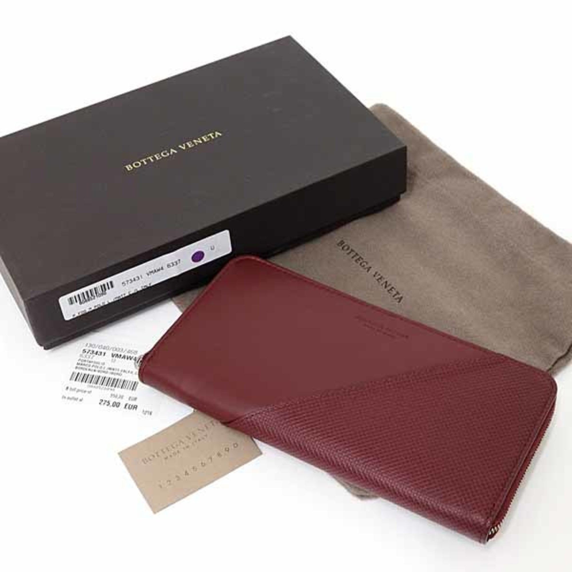 Bottega Veneta Bordeaux Pvc Long Wallet (Bi-Fold) (Pre-Owned)