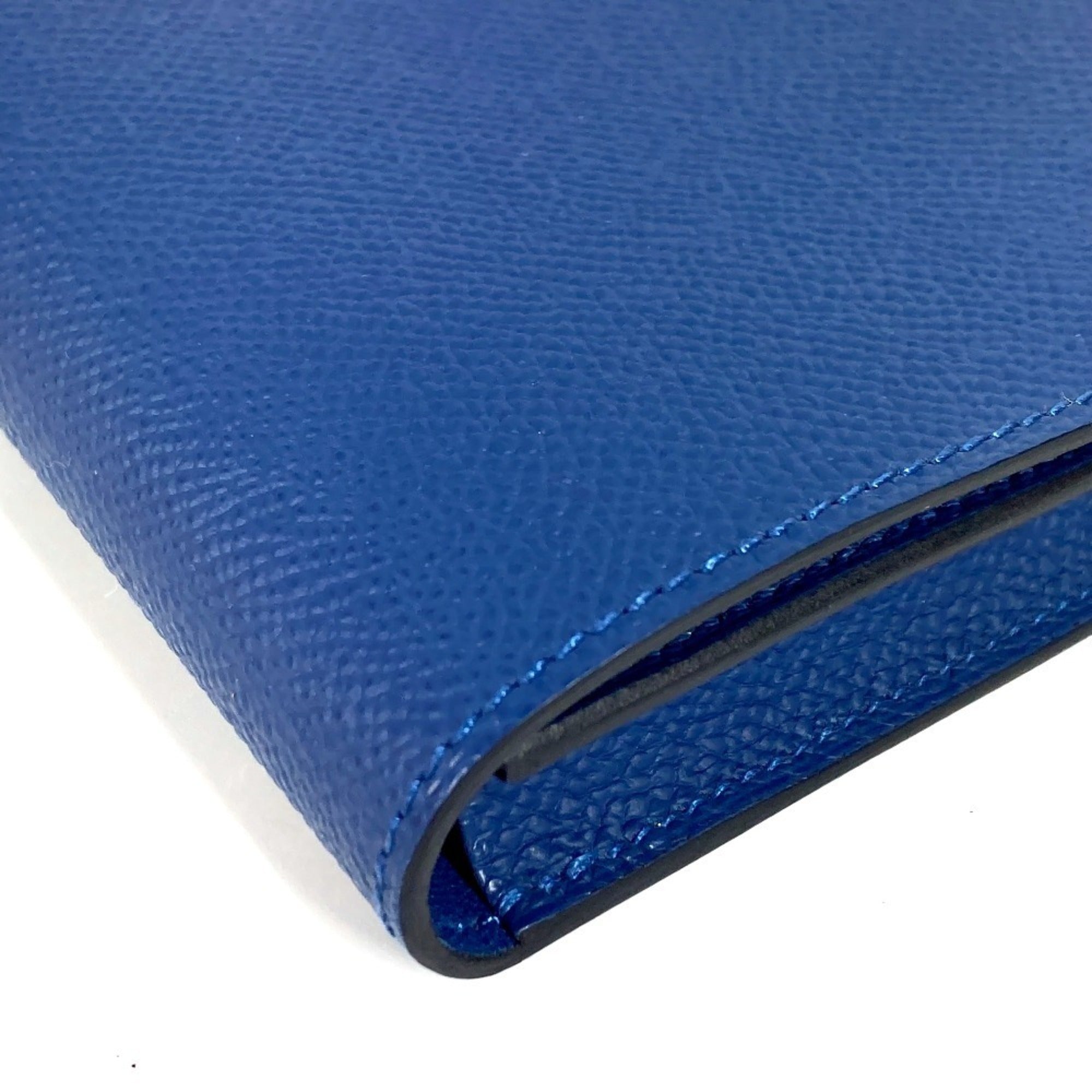 Hermes Blue Epsom Leather Long Wallet (Bi-Fold) (Pre-Owned)