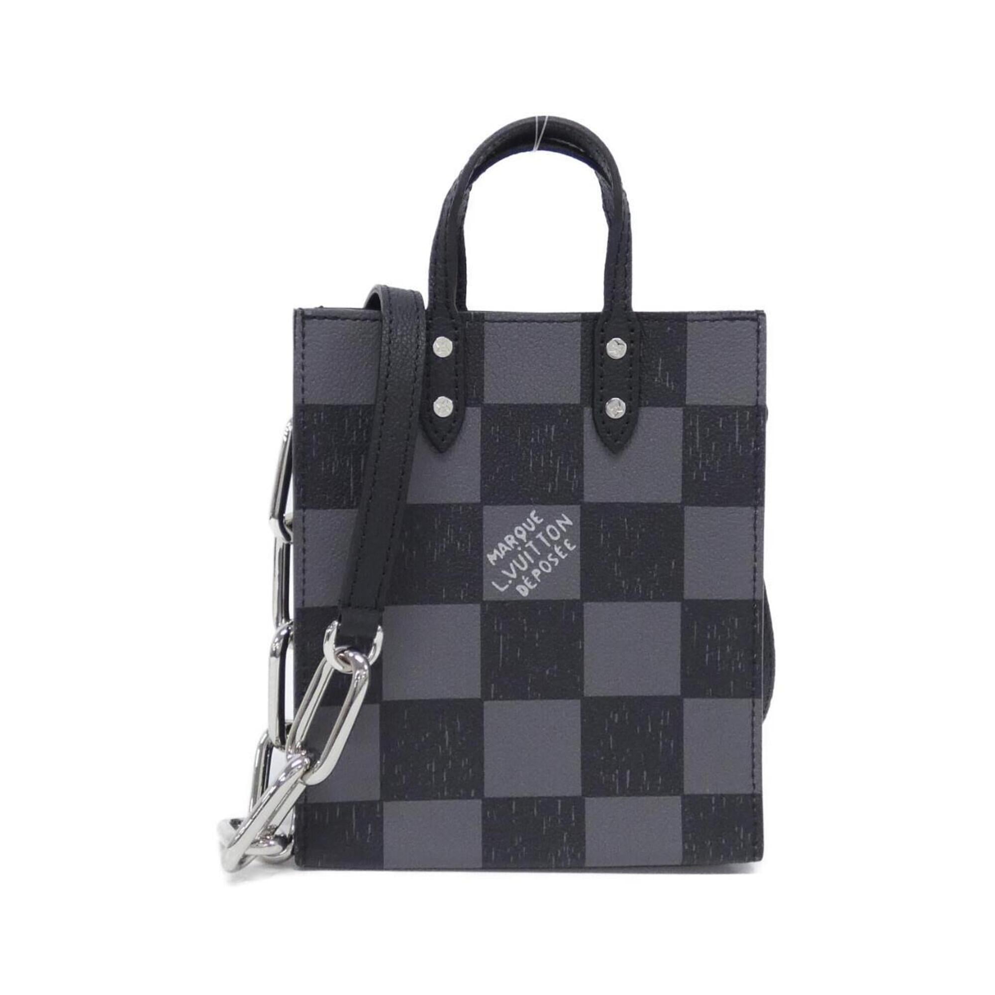 Louis Vuitton Black Leather Handbag (Pre-Owned)