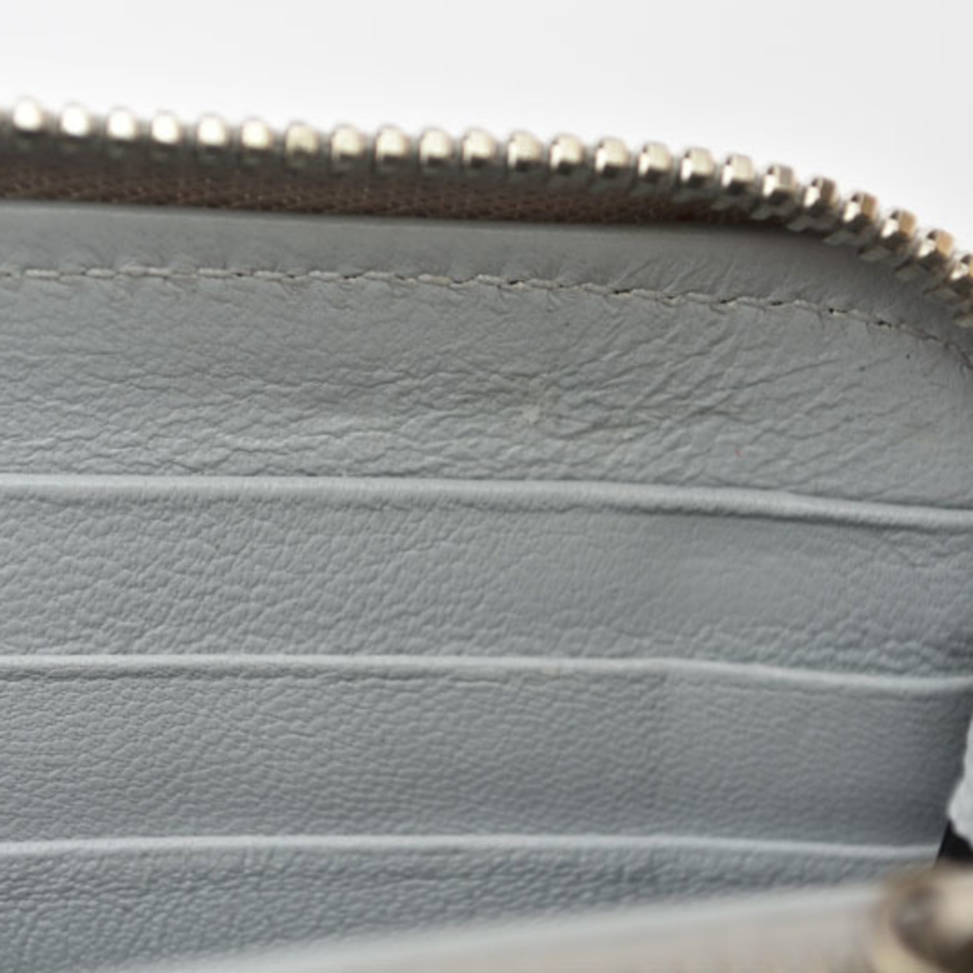 Balenciaga Light Gray Leather Long Wallet (Bi-Fold) (Pre-Owned)