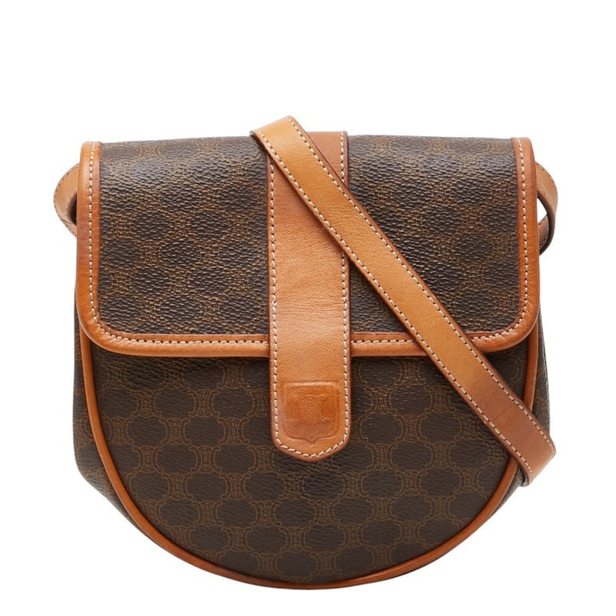 Celine Brown Pvc Leather Shoulder Bag (Pre-Owned)
