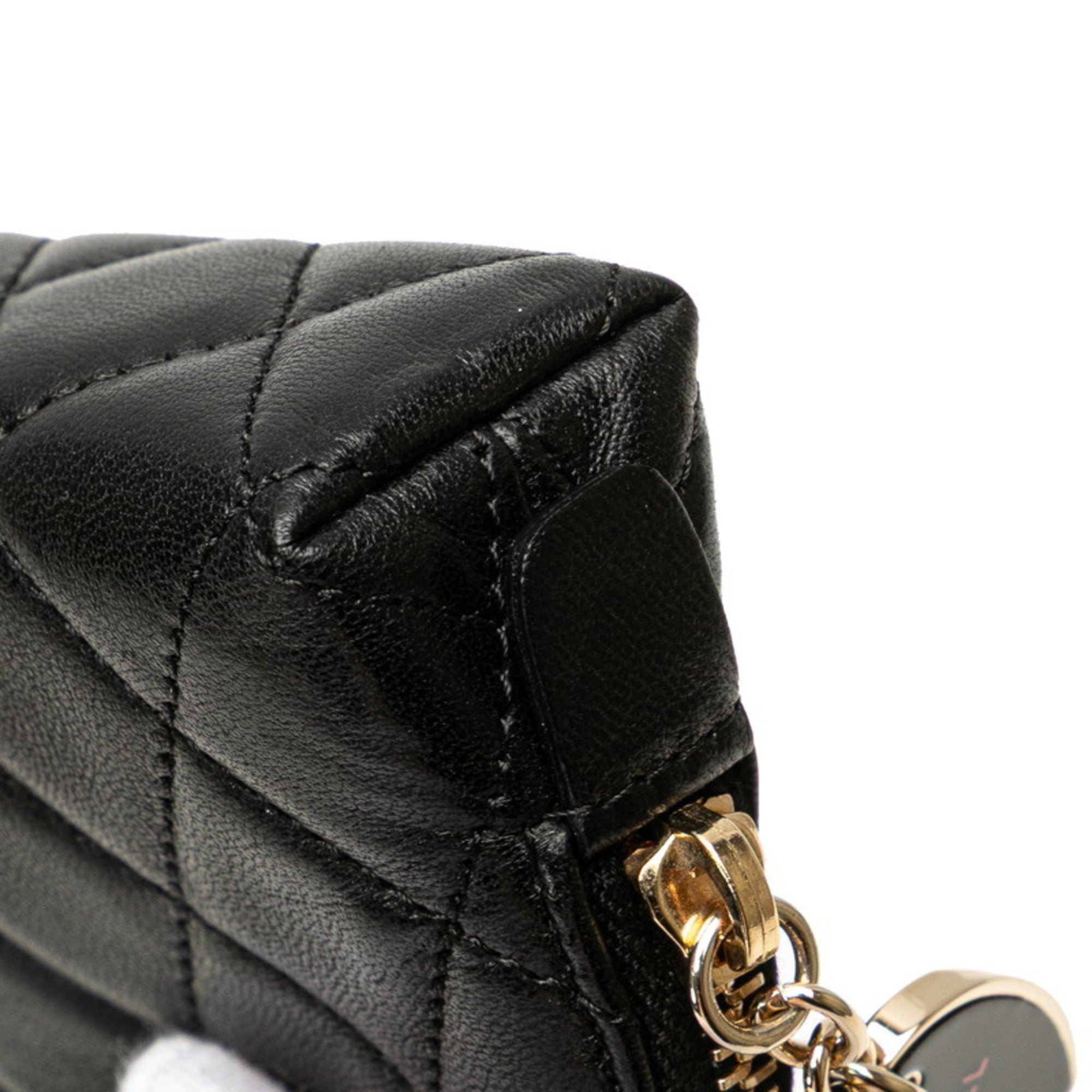 Chanel Matelasse Black Coin Purse/Coin Case (Pre-Owned)