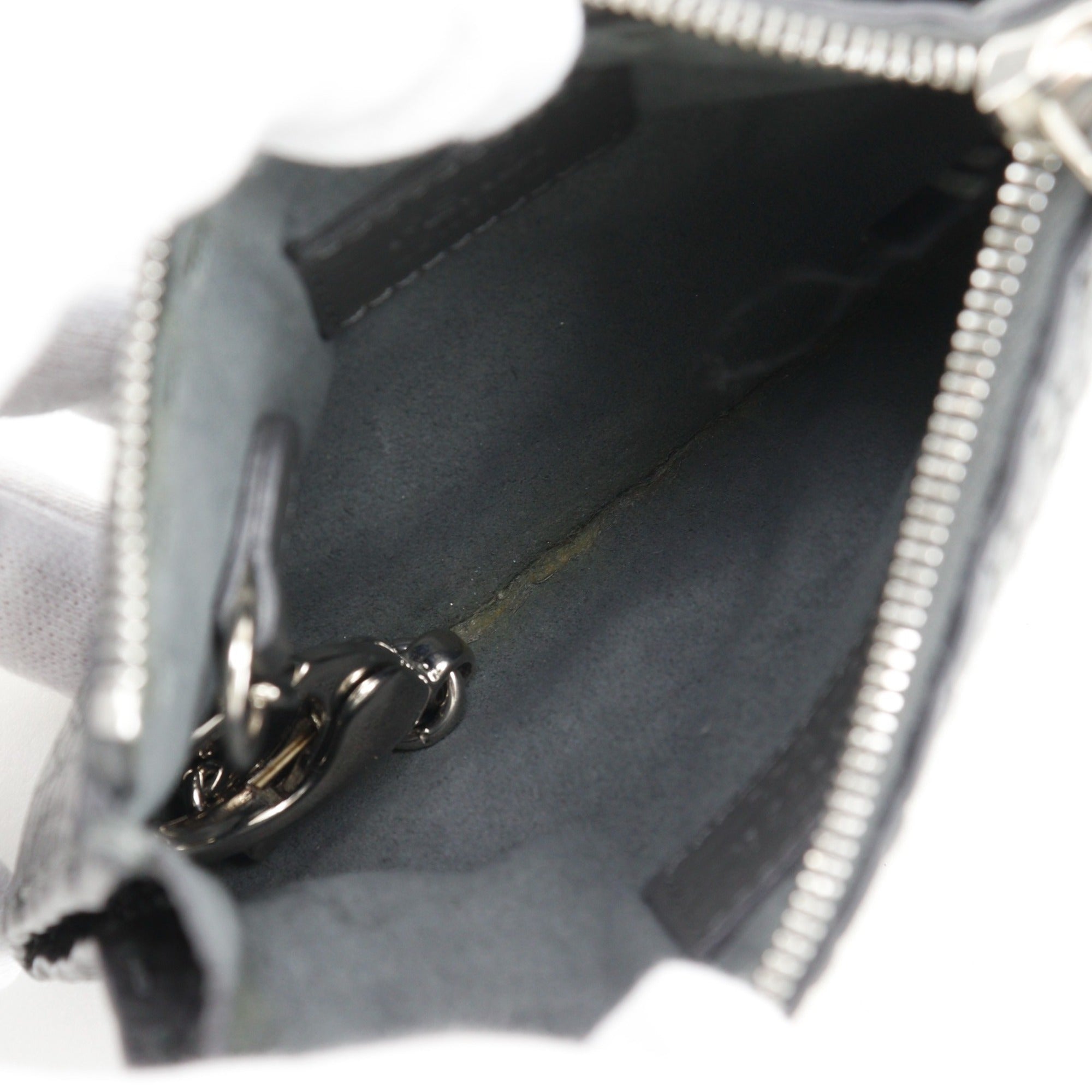 Fendi Selleria Gray Leather Coin Purse/Coin Case (Pre-Owned)