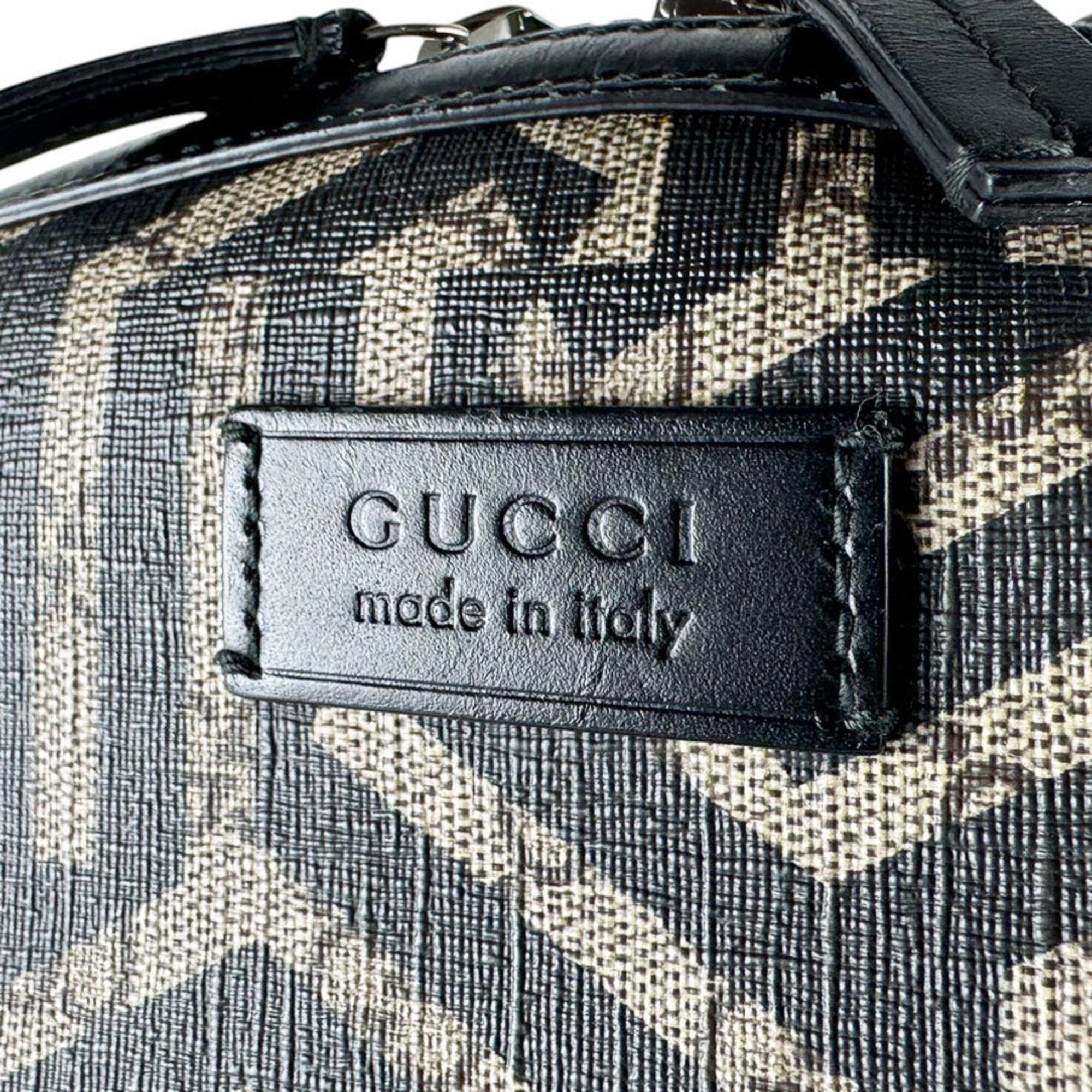 Gucci Black Brown Gg Supreme Backpack (Pre-Owned)