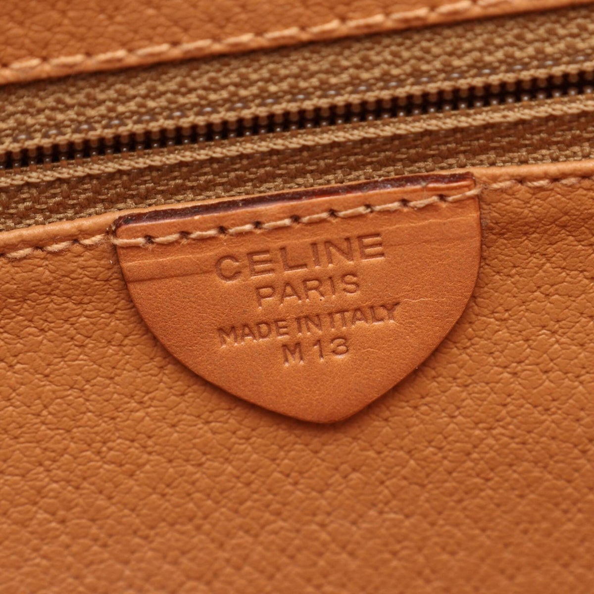 Celine Brown Coated Canvas Leather Handbag Shoulder Bag (Pre-Owned)