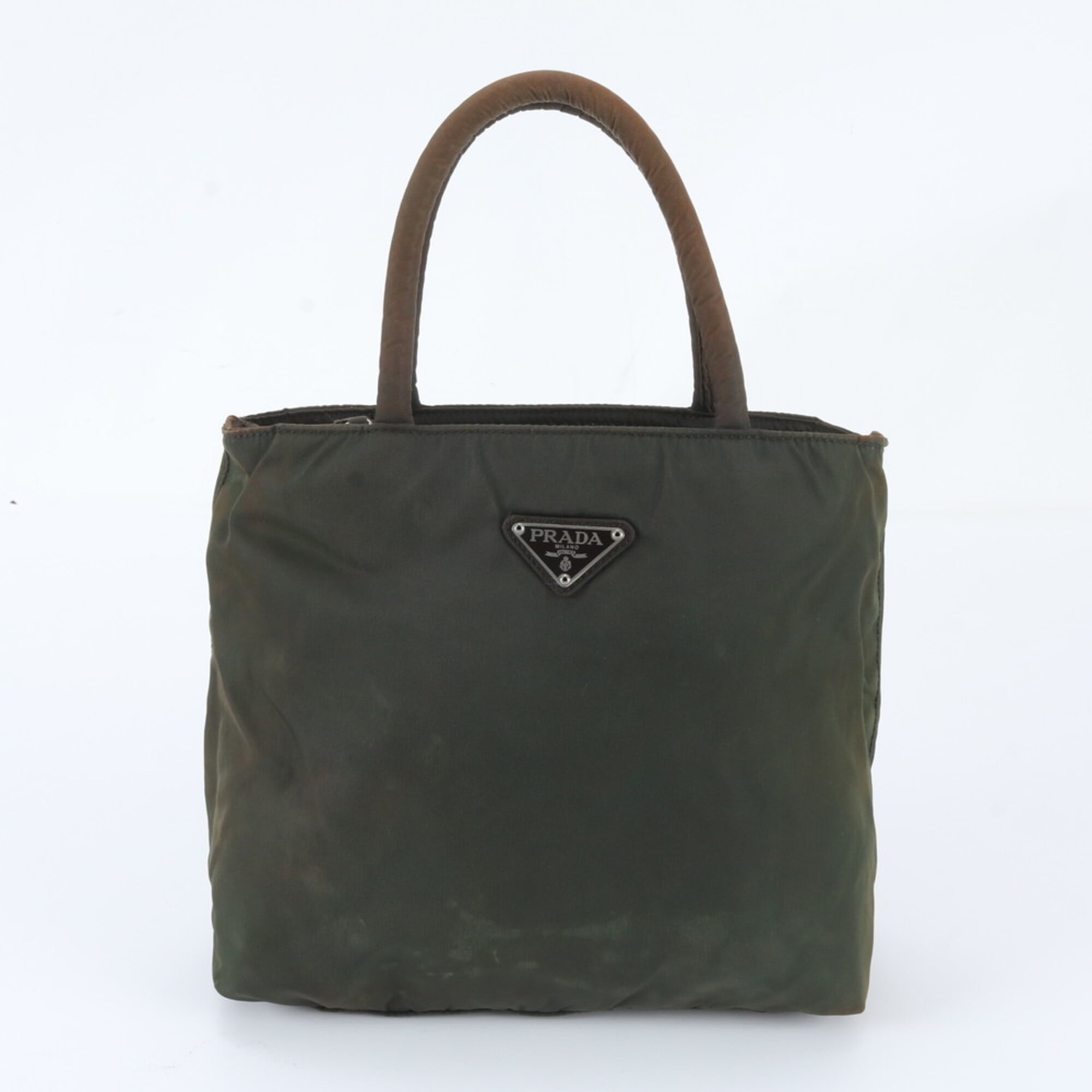 Prada Green Khaki Handbag Shoulder Bag Tote Bag (Pre-Owned)
