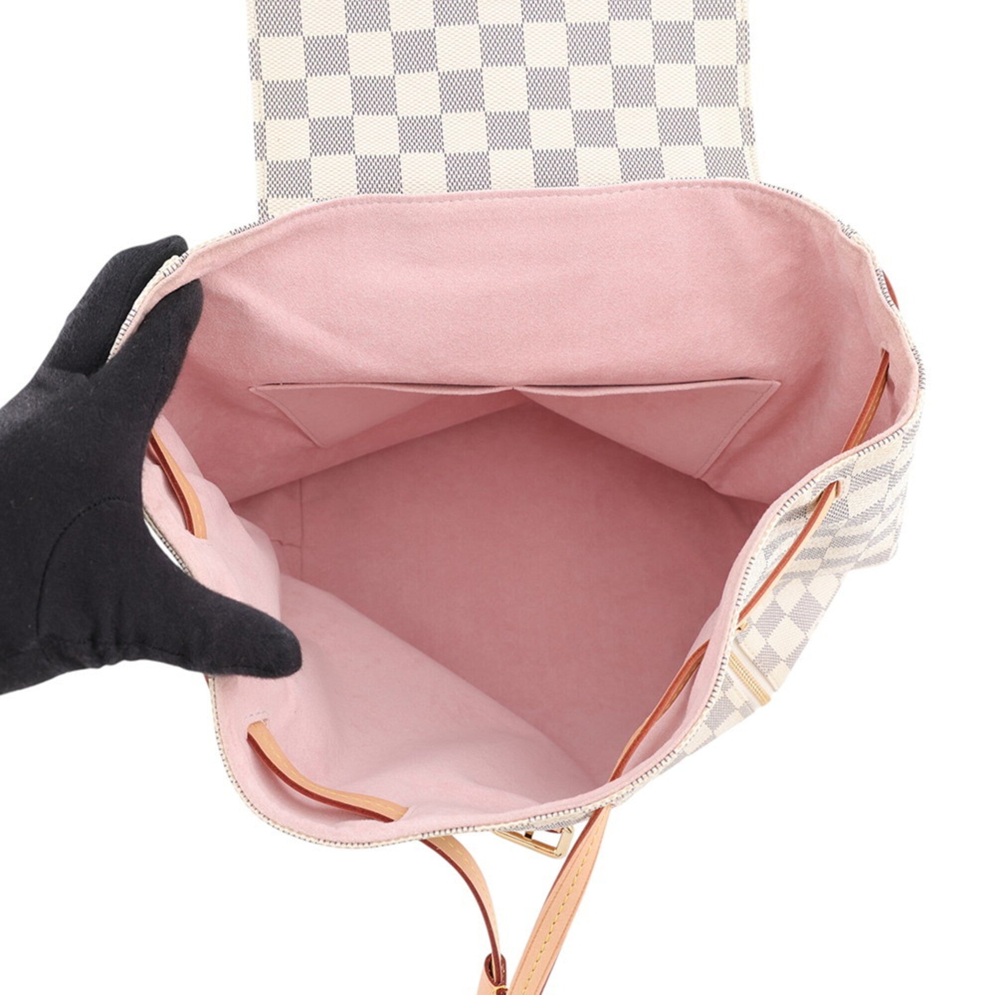 Louis Vuitton Beige Damier Azur Handbag (Pre-Owned)