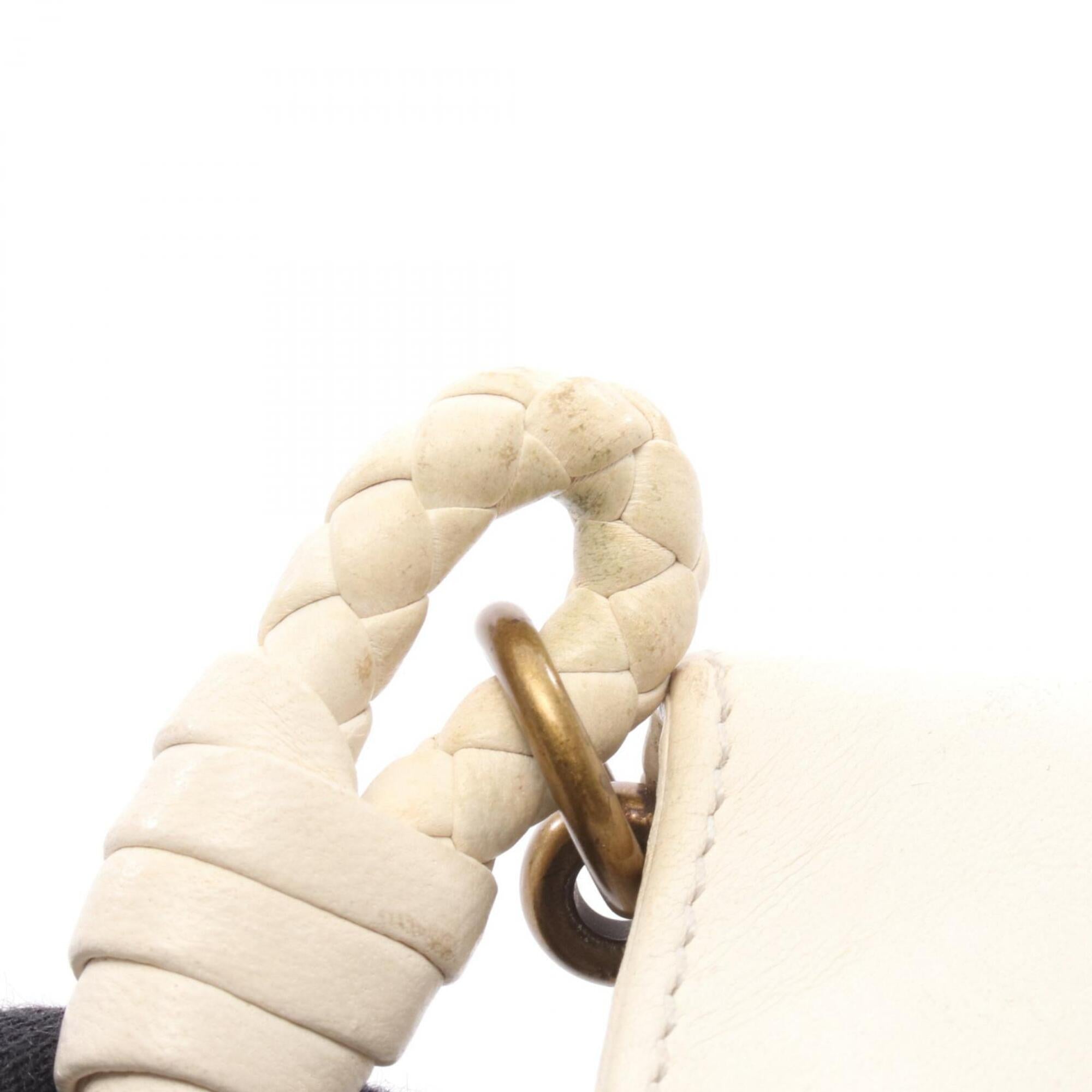 Bottega Veneta Intrecciato White Intrecciato Handbag Shoulder Bag (Pre-Owned)