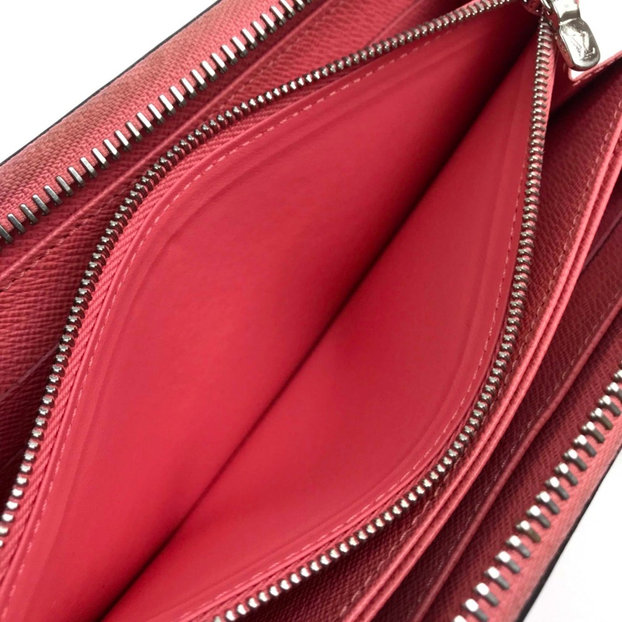 Louis Vuitton Pink Leather Long Wallet (Bi-Fold) (Pre-Owned)