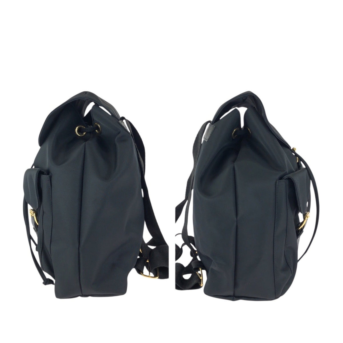Versace Black Nylon Leather Backpack (Pre-Owned)