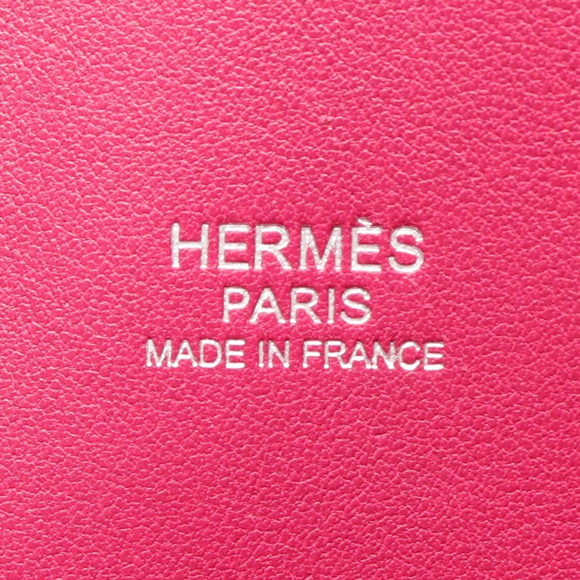 Hermes Purple Taurillon Clemence Leather Handbag (Pre-Owned)