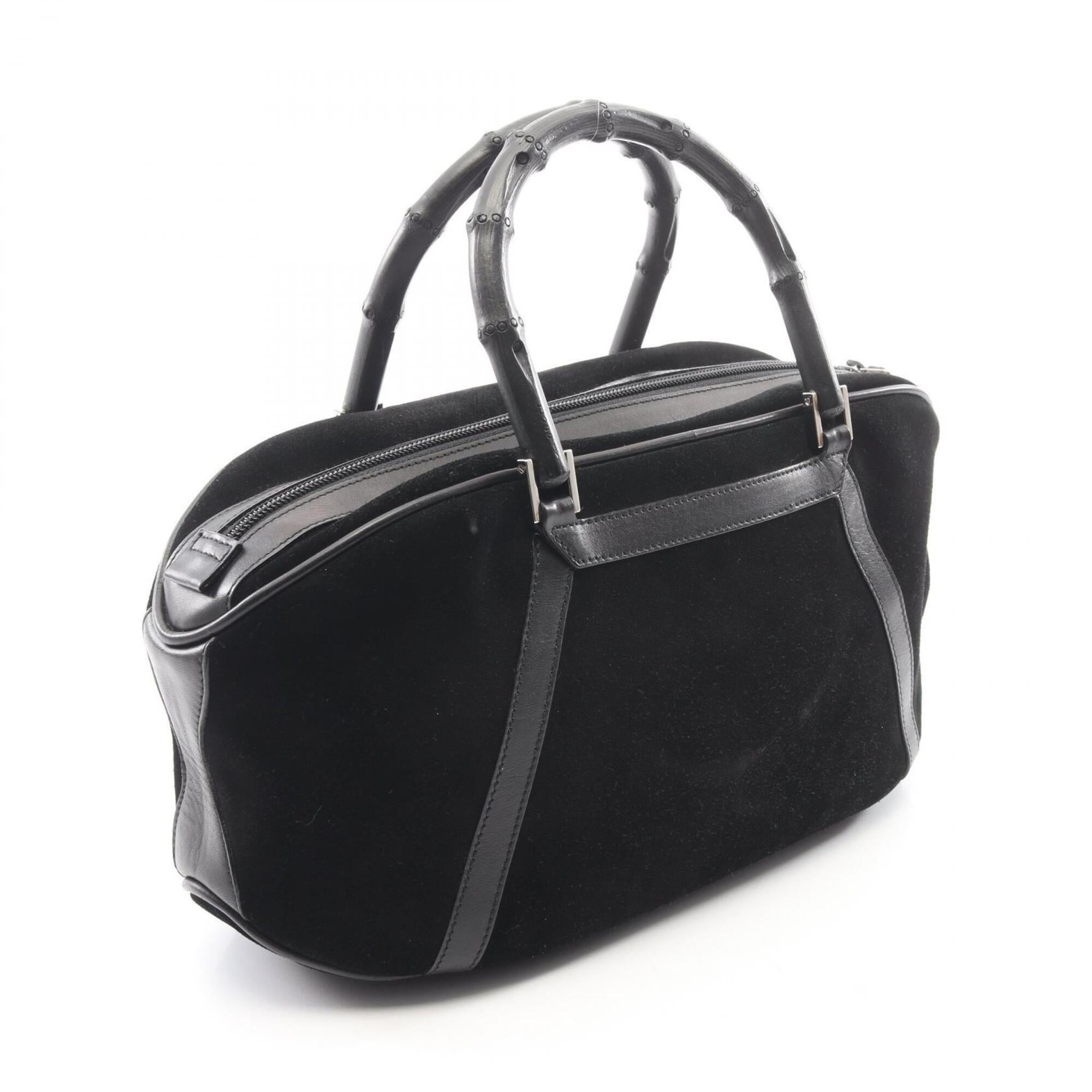Gucci Black Suede Leather Handbag (Pre-Owned)