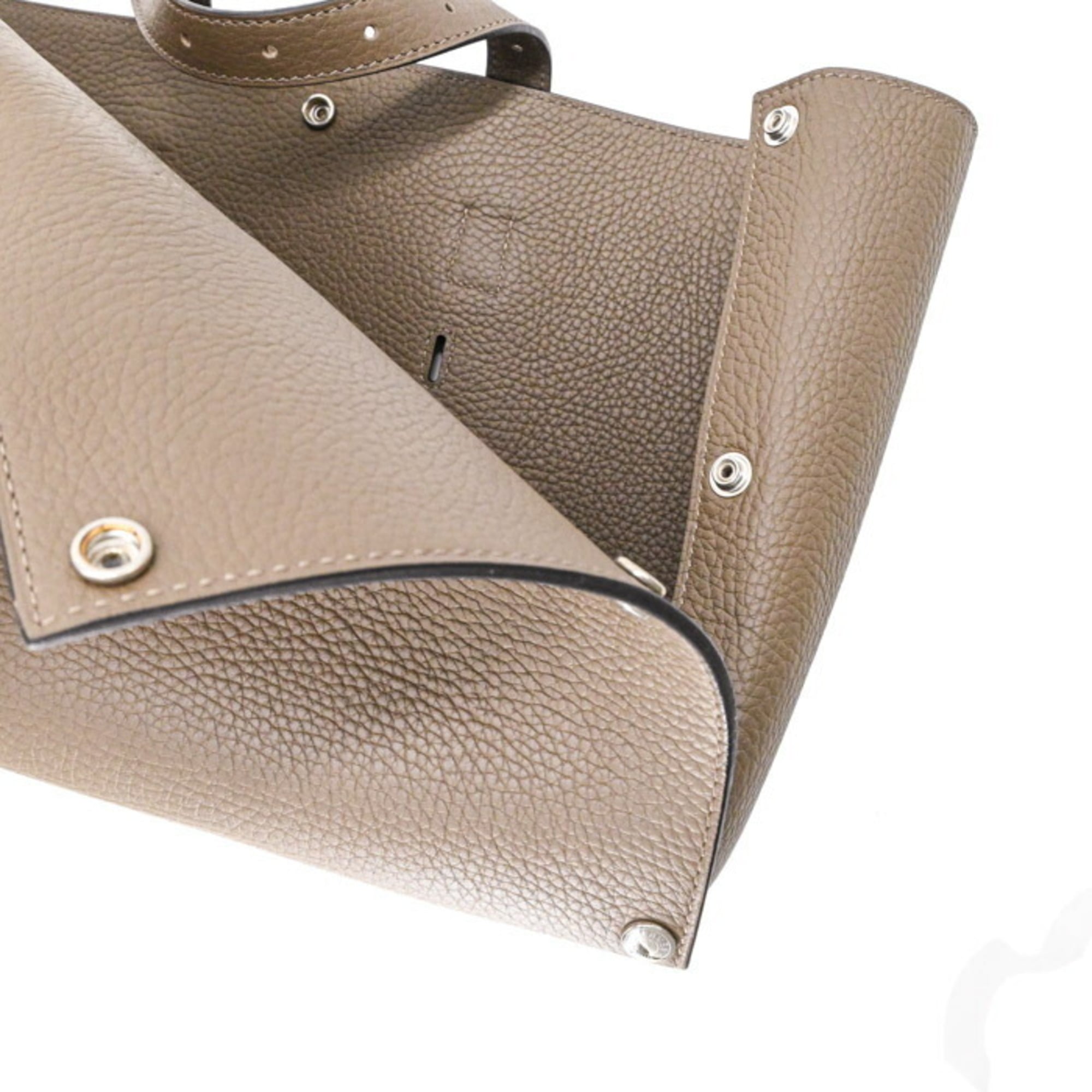 Hermes Etoupe Gray Taurillon Clemence Leather Handbag (Pre-Owned)