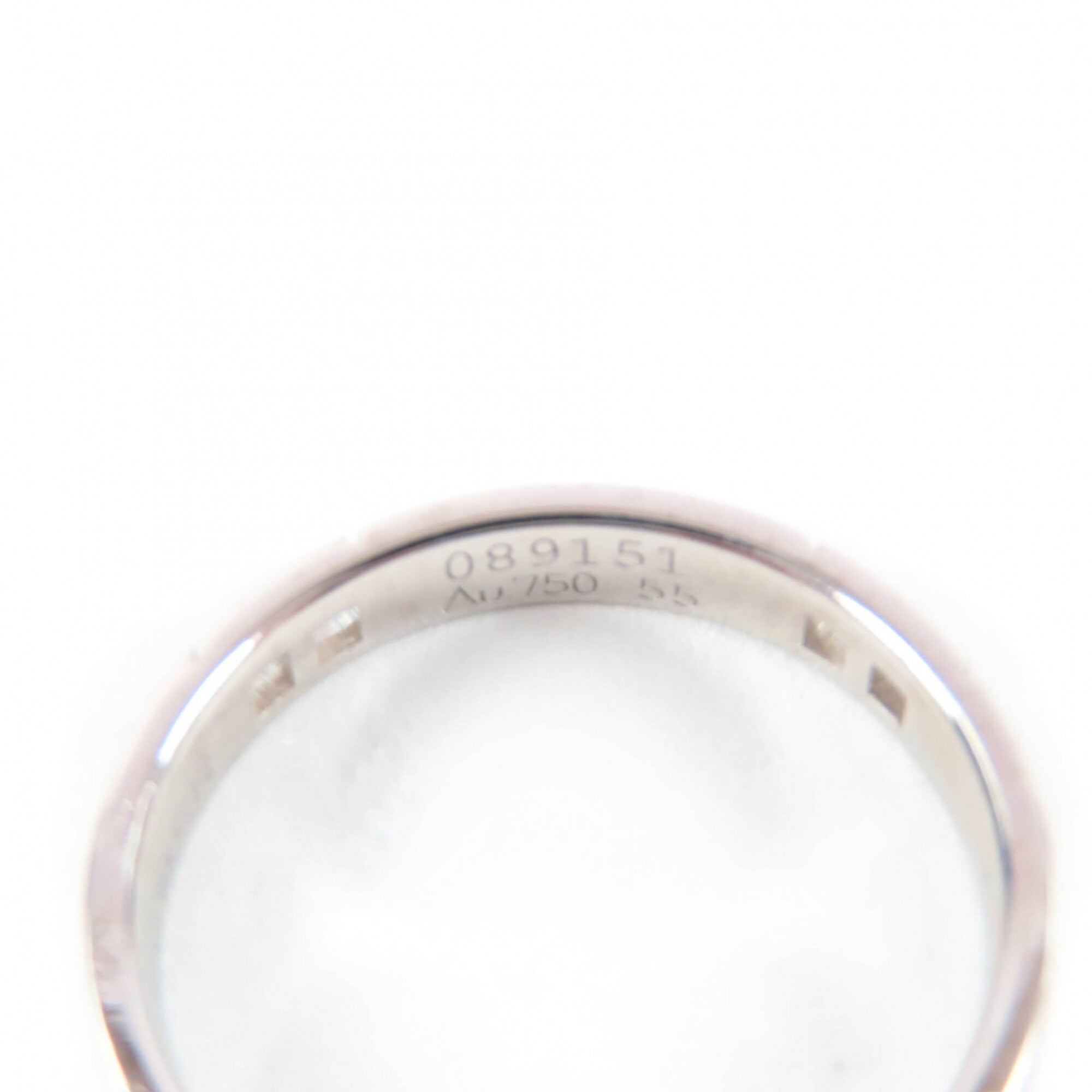 Hermes Silver White Gold (18K) Band Ring (Pre-Owned)