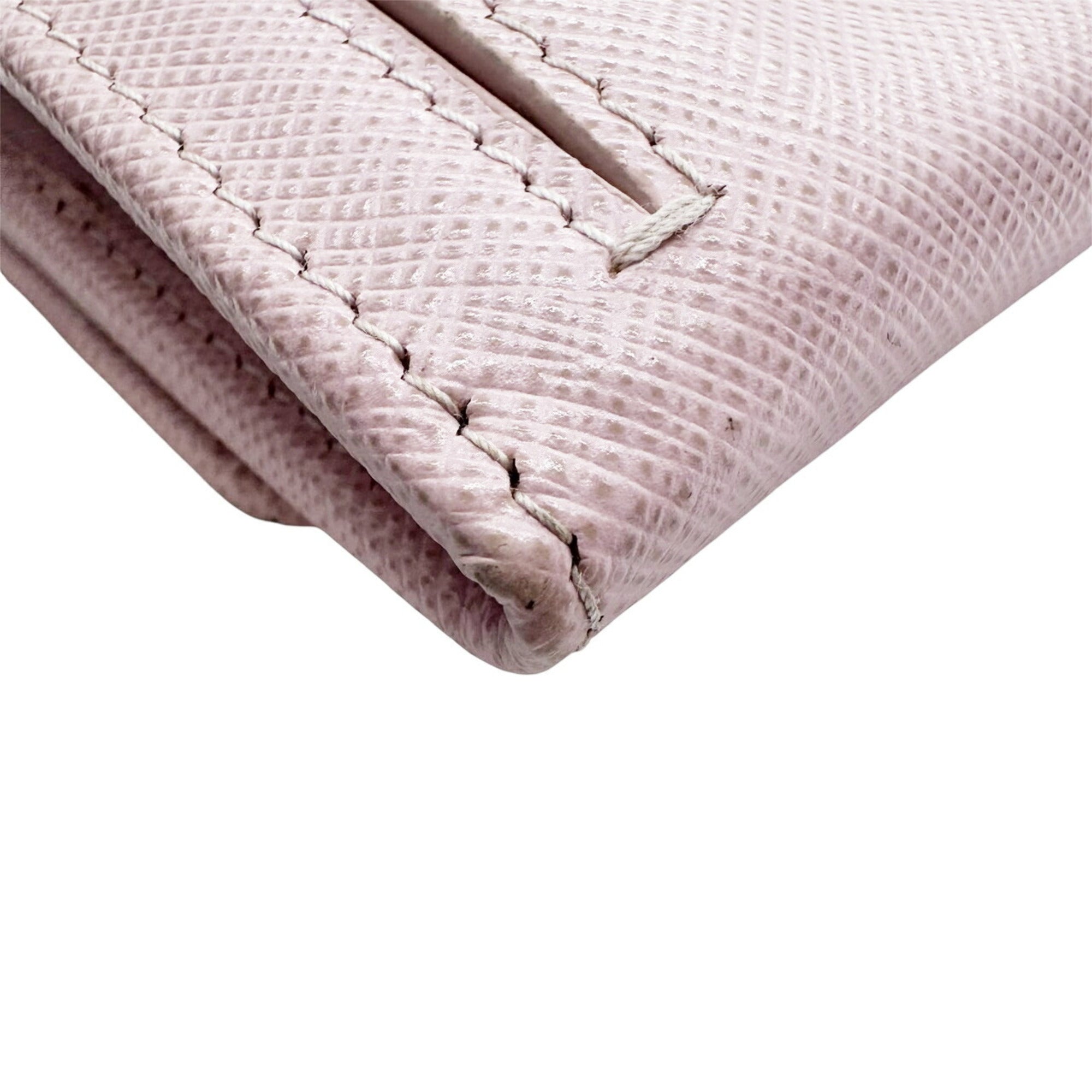 Prada Saffiano Pink Saffiano Long Wallet (Bi-Fold) (Pre-Owned)