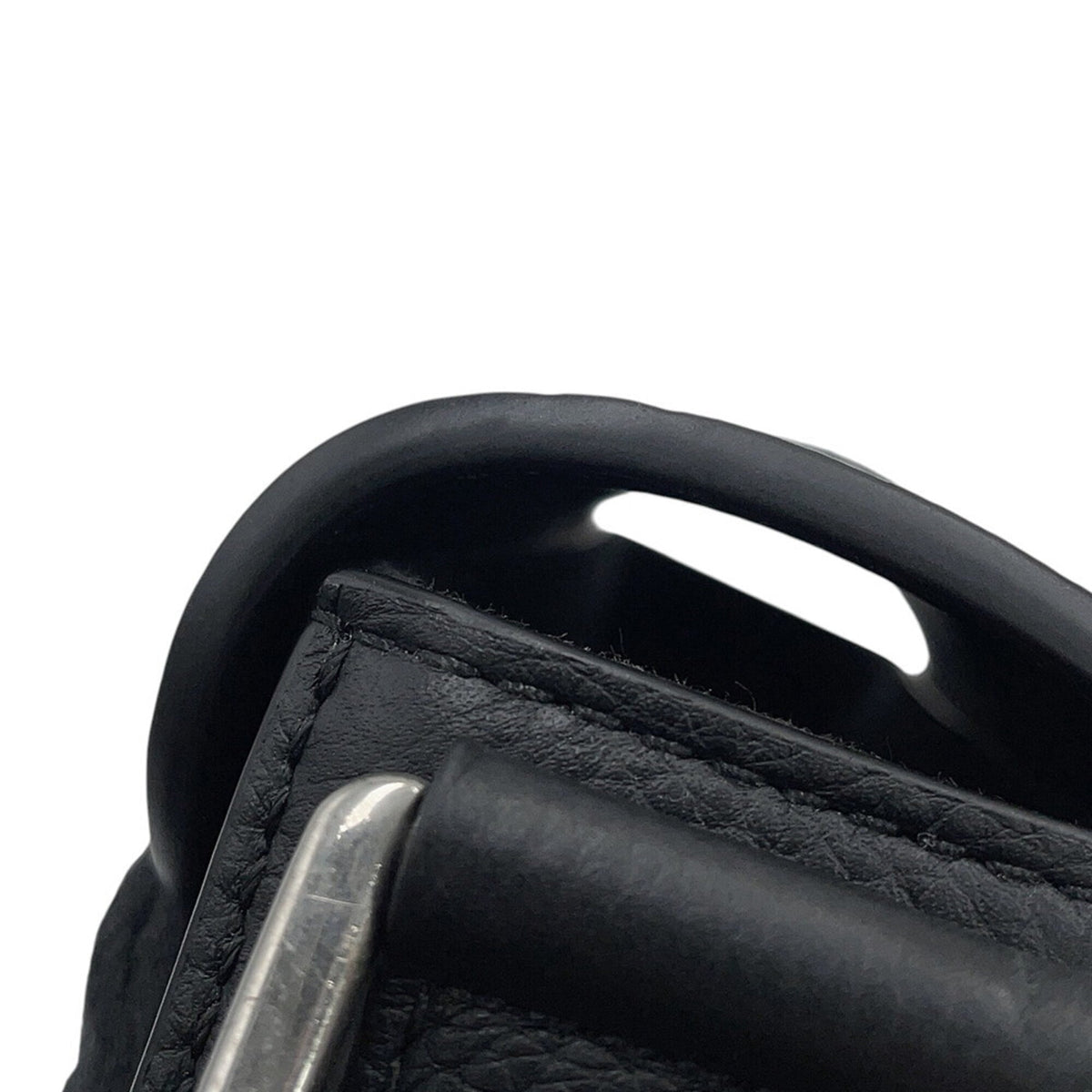 Christian Dior Black Leather Handbag Messenger Bag Shoulder Bag (Pre-Owned)