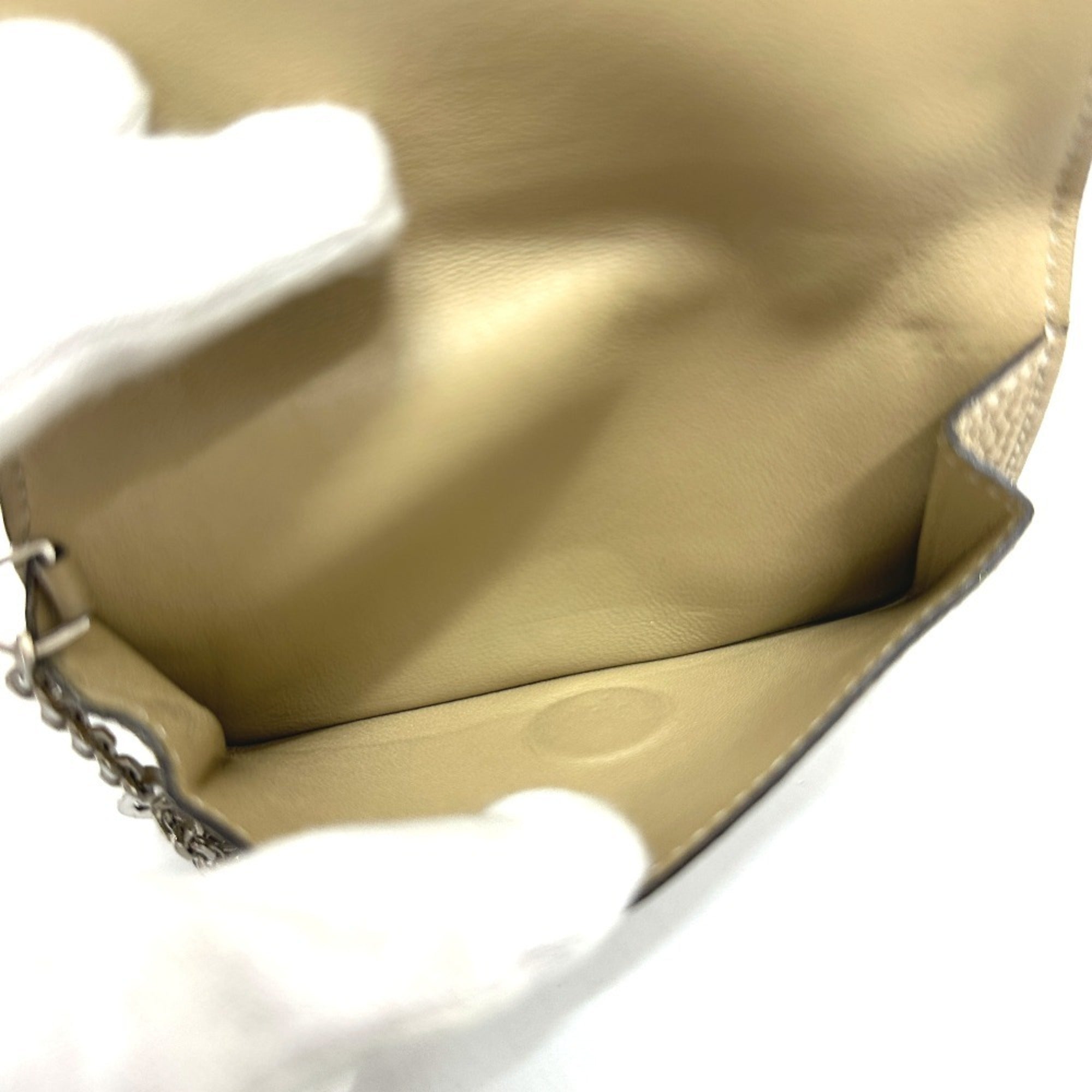 Hermes Dogon Beige Taurillon Clemence Leather Coin Purse/Coin Case (Pre-Owned)
