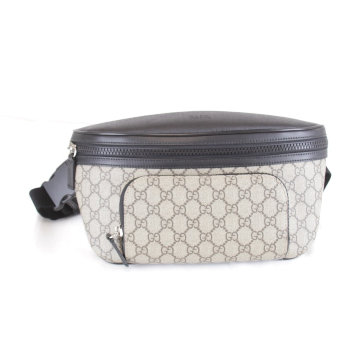 Gucci Gray Gg Supreme Canvas Sling Bag (Pre-Owned)