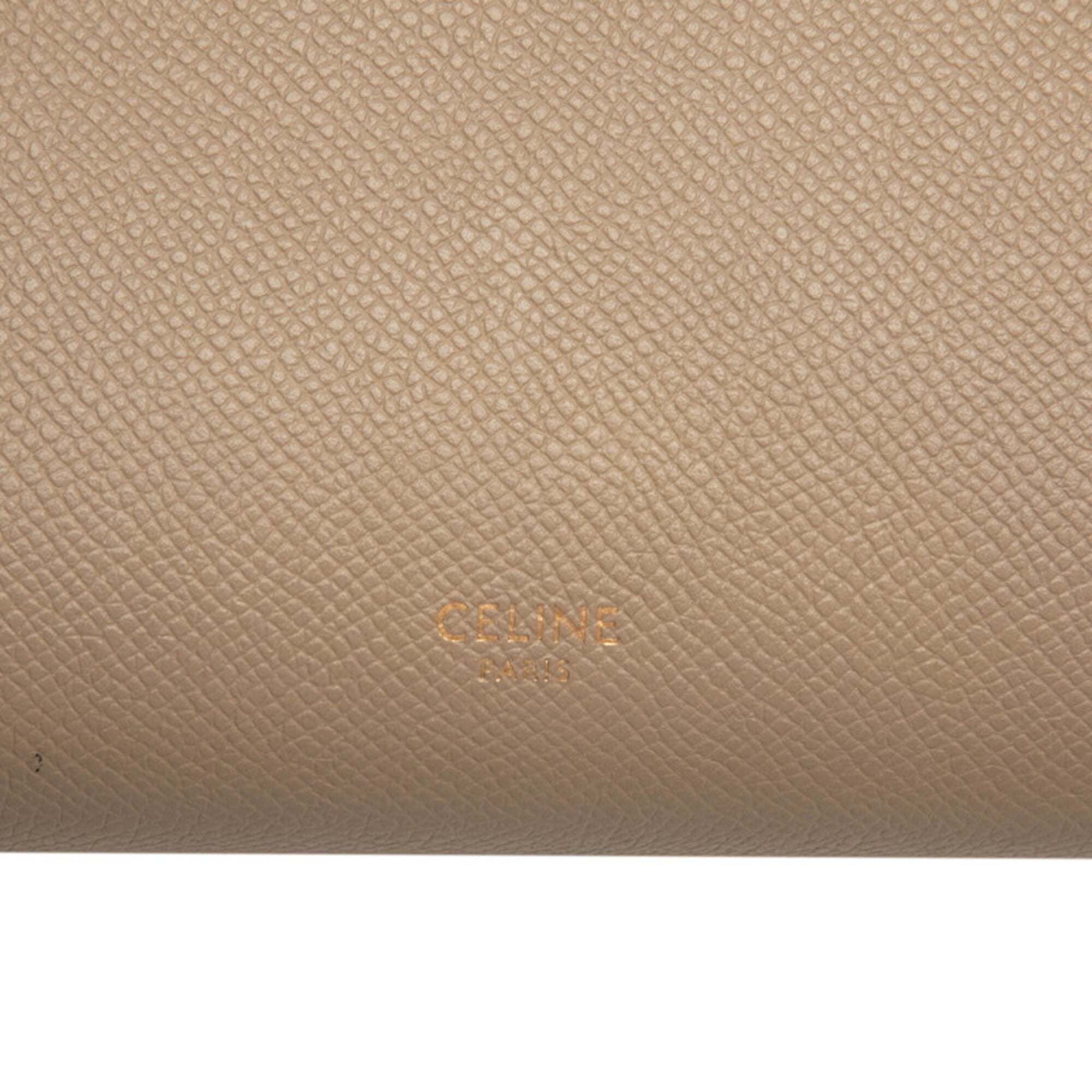 Celine Beige Leather Handbag Shoulder Bag (Pre-Owned)