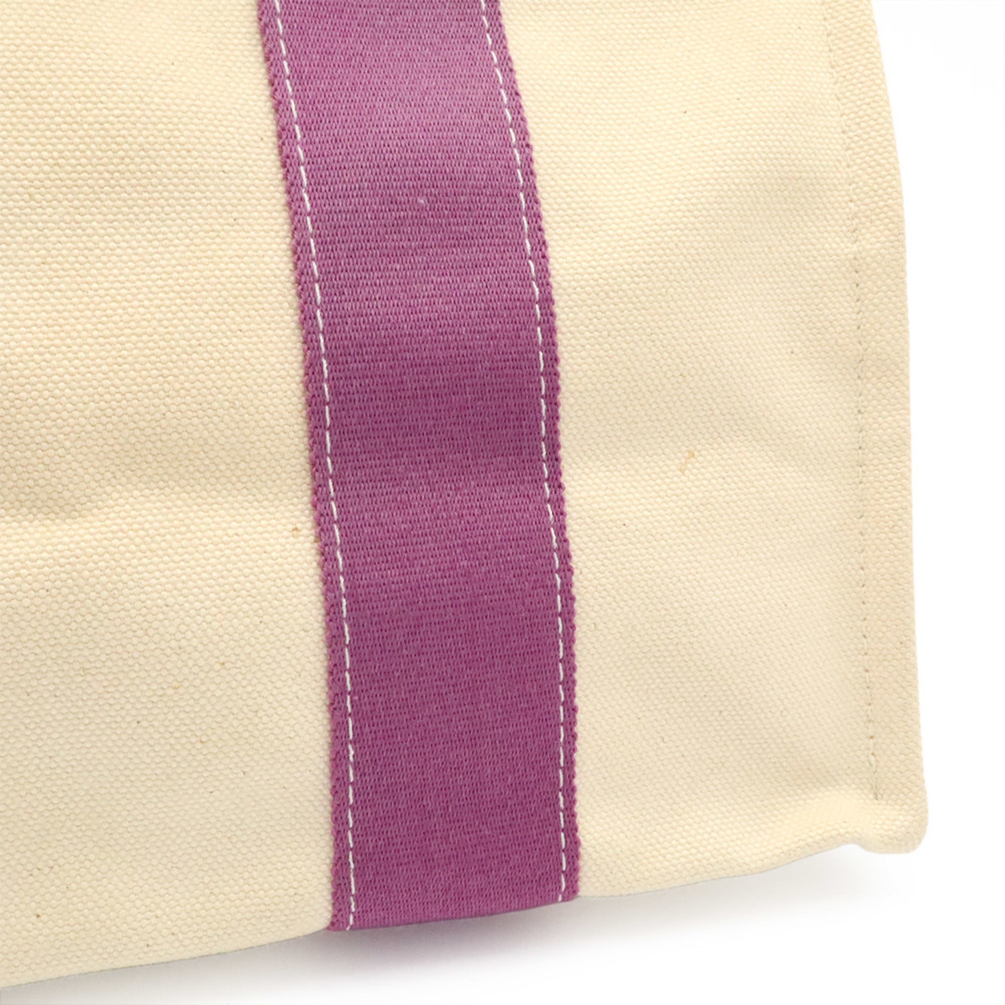 Hermes Bora Bora Natural Purple Canvas Handbag Tote Bag (Pre-Owned)