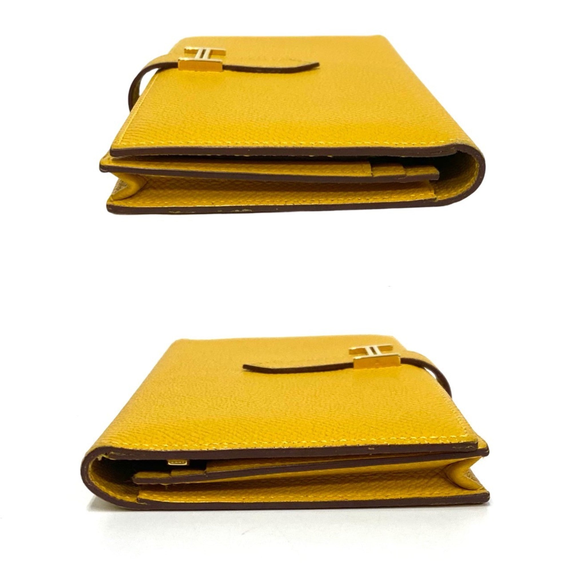 Hermes Yellow Epsom Leather Long Wallet (Bi-Fold) (Pre-Owned)