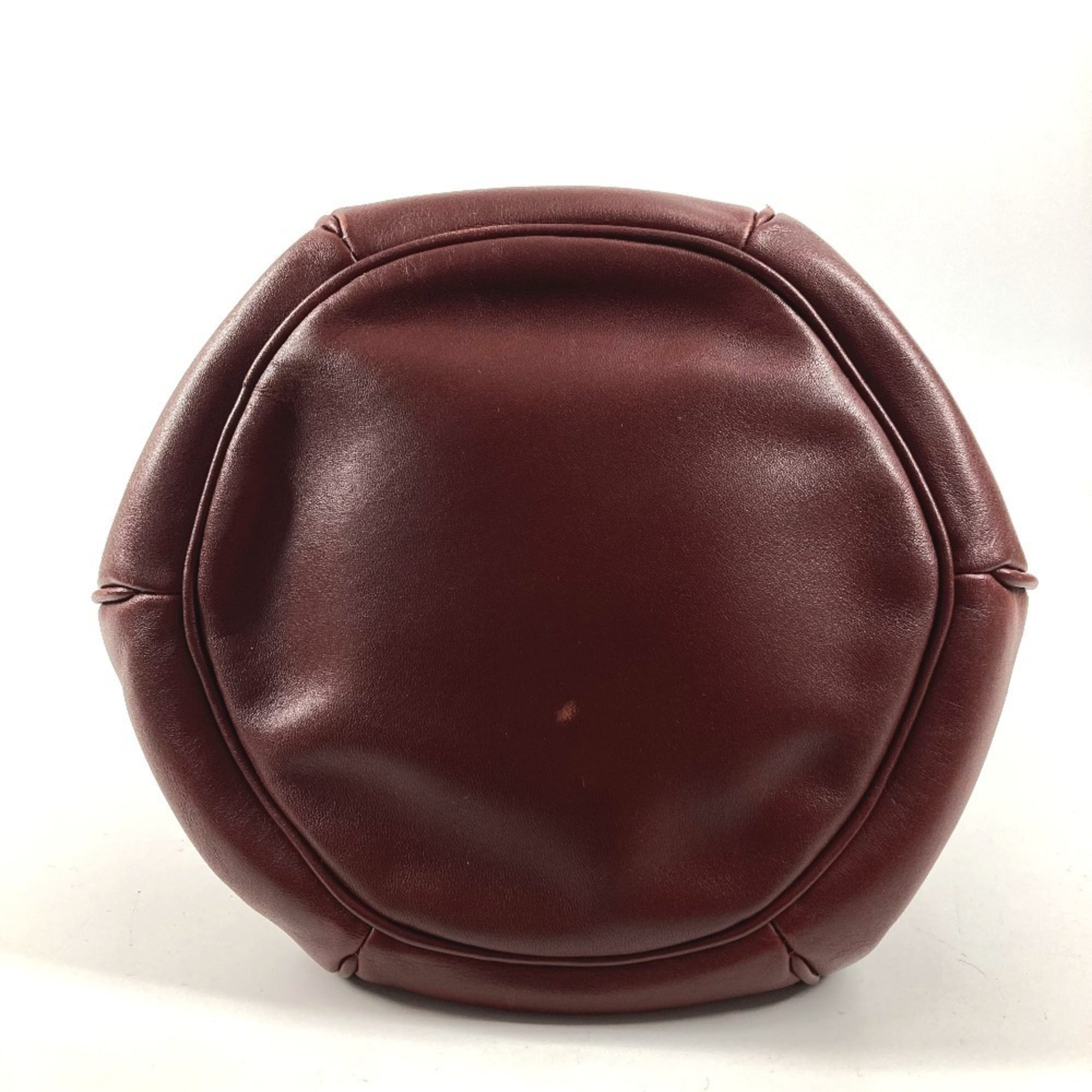 Cartier Must Wine Red Leather Shoulder Bag (Pre-Owned)