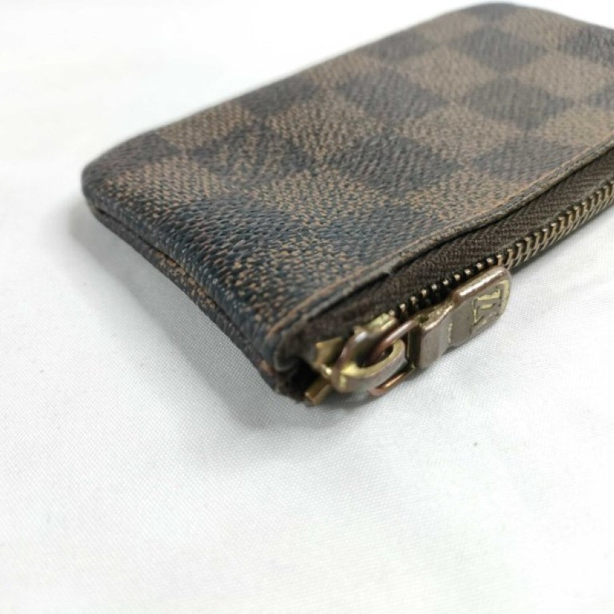 Louis Vuitton Brown Damier Canvas Ebene Damier Canvas Coin Purse/Coin Case (Pre-Owned)