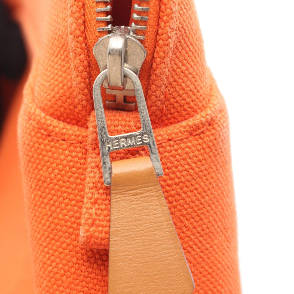 Hermes Orange Canvas Handbag Pouch (Pre-Owned)