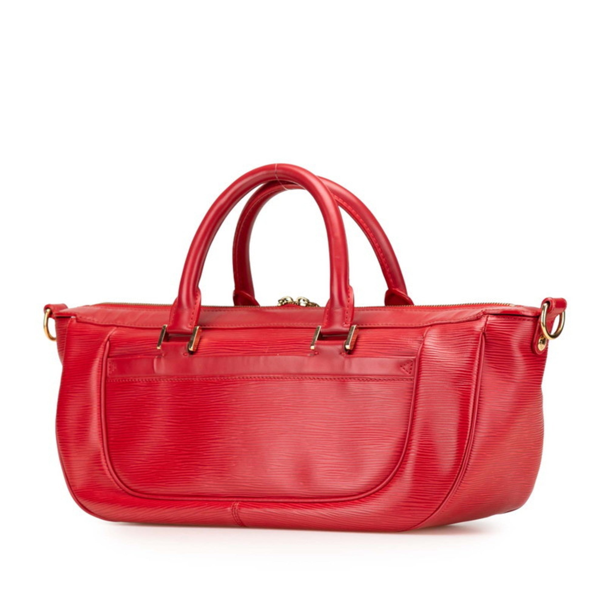 Louis Vuitton Red Color Rouge Leather Handbag Shoulder Bag (Pre-Owned)