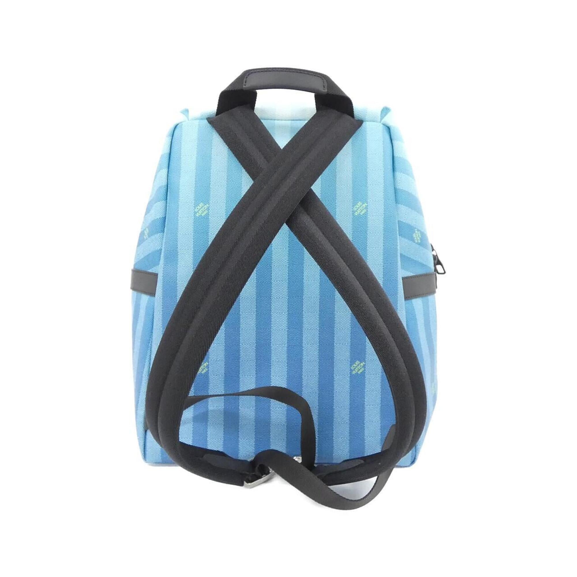 Louis Vuitton Blue Vert Coated Canvas Backpack (Pre-Owned)