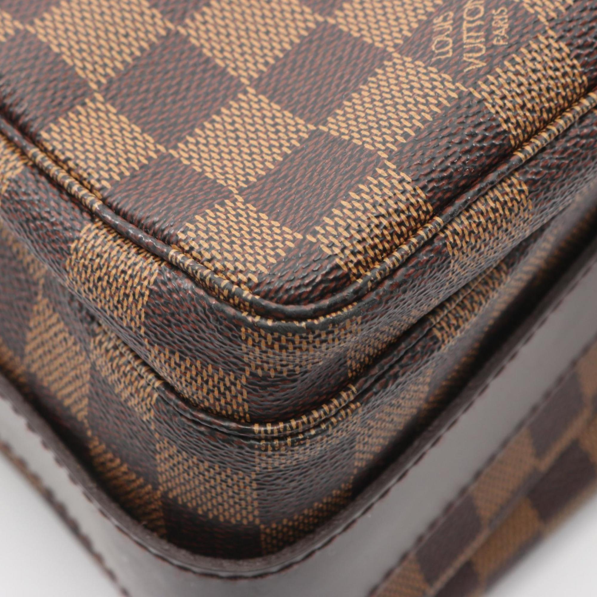 Louis Vuitton Brown Coated Canvas Damier Canvas Pvc Leather Handbag Shoulder Bag (Pre-Owned)