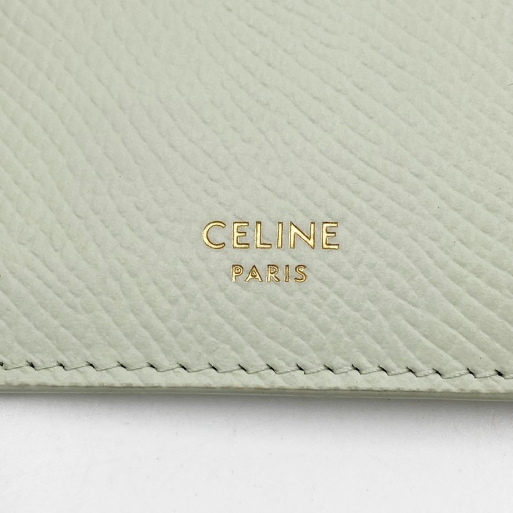 Celine Green Light Green Leather Coin Purse/Coin Case (Pre-Owned)