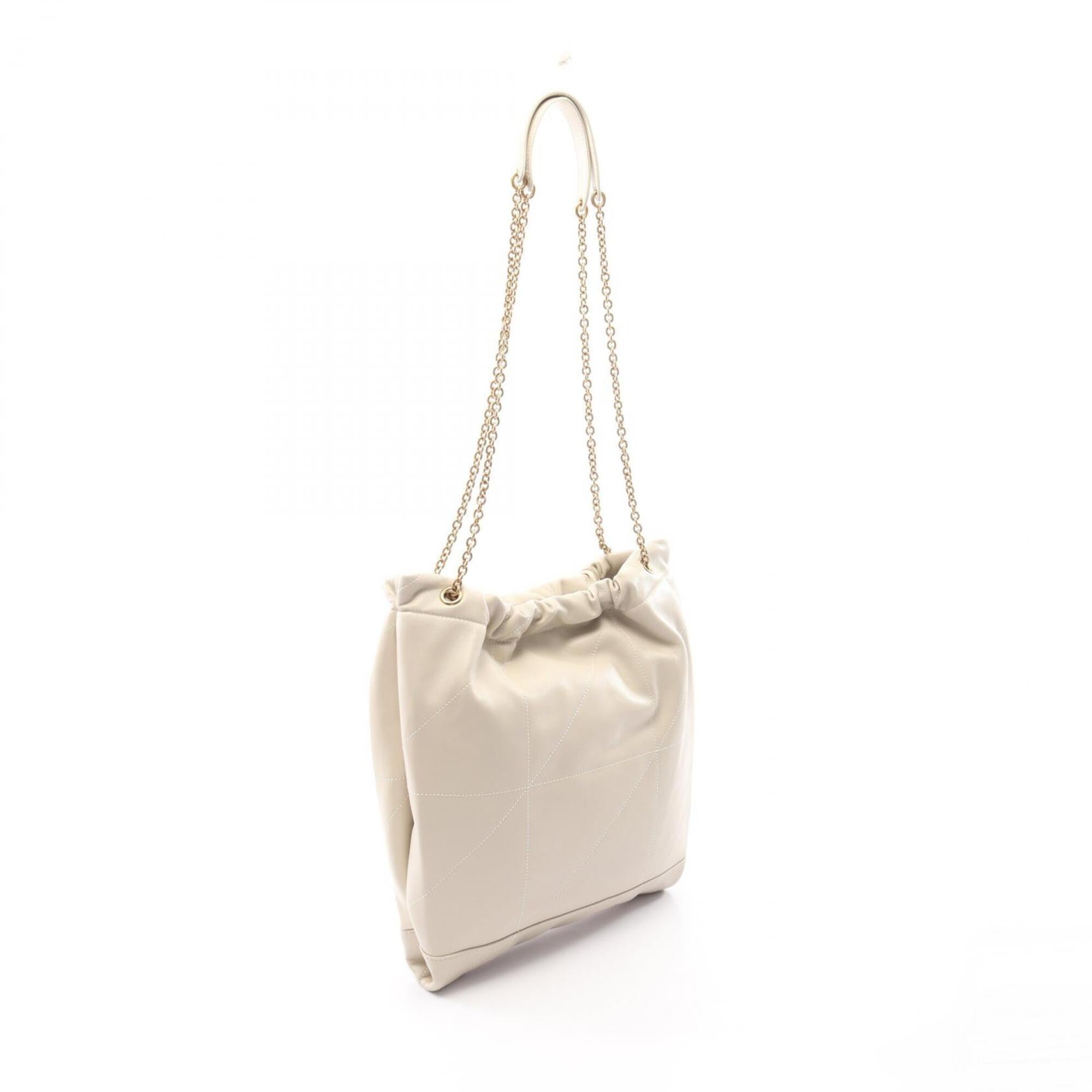 Saint Laurent Ivory Leather Handbag Pouch Shoulder Bag (Pre-Owned)